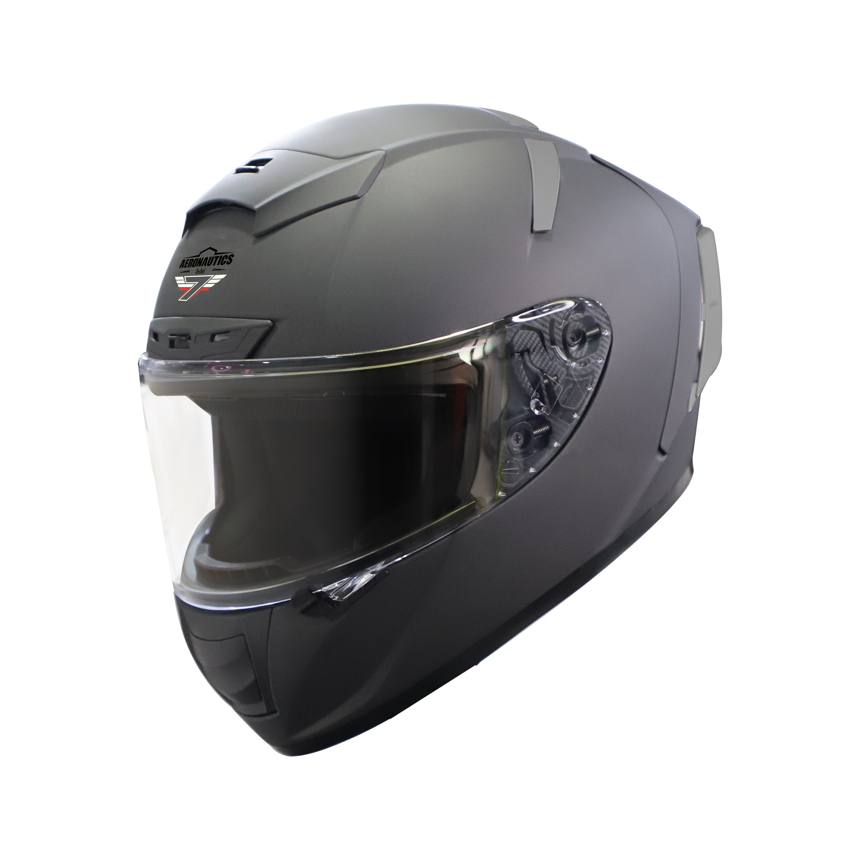 Steelbird SA-2 7Wings Super Aeronautics Full Face Helmet (Glossy Midnight Black With Clear Visor)