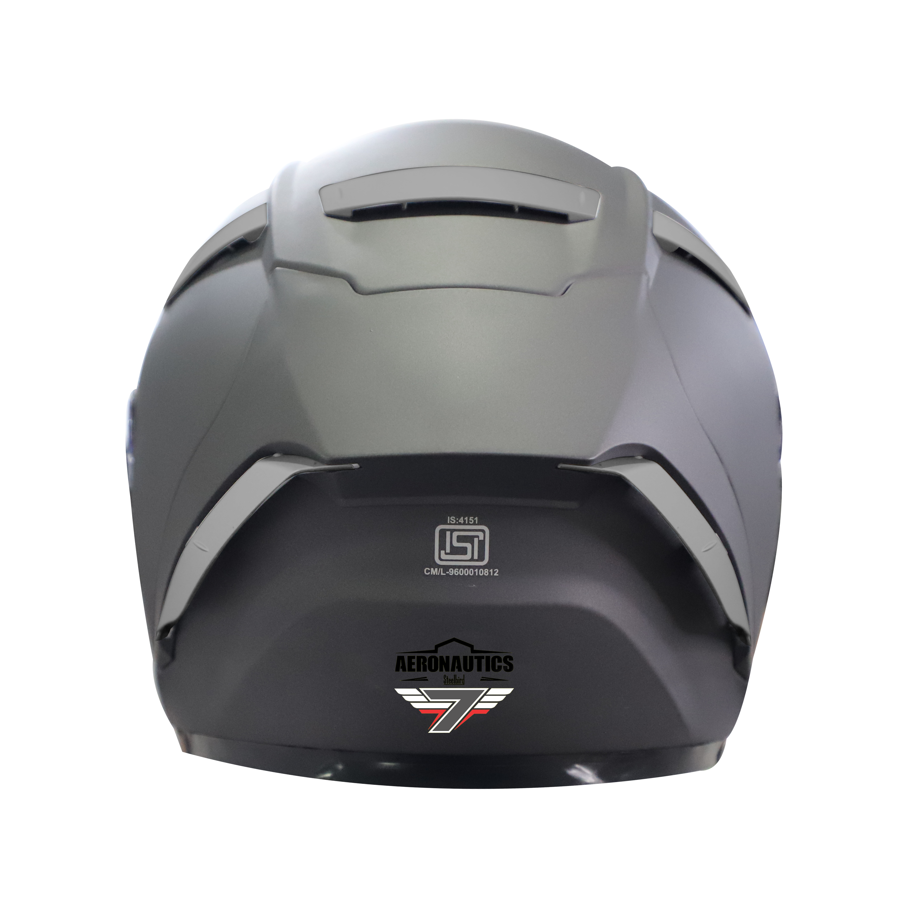 Steelbird SA-2 7Wings Super Aeronautics Full Face Helmet (Matt Axis Grey With Clear Visor)