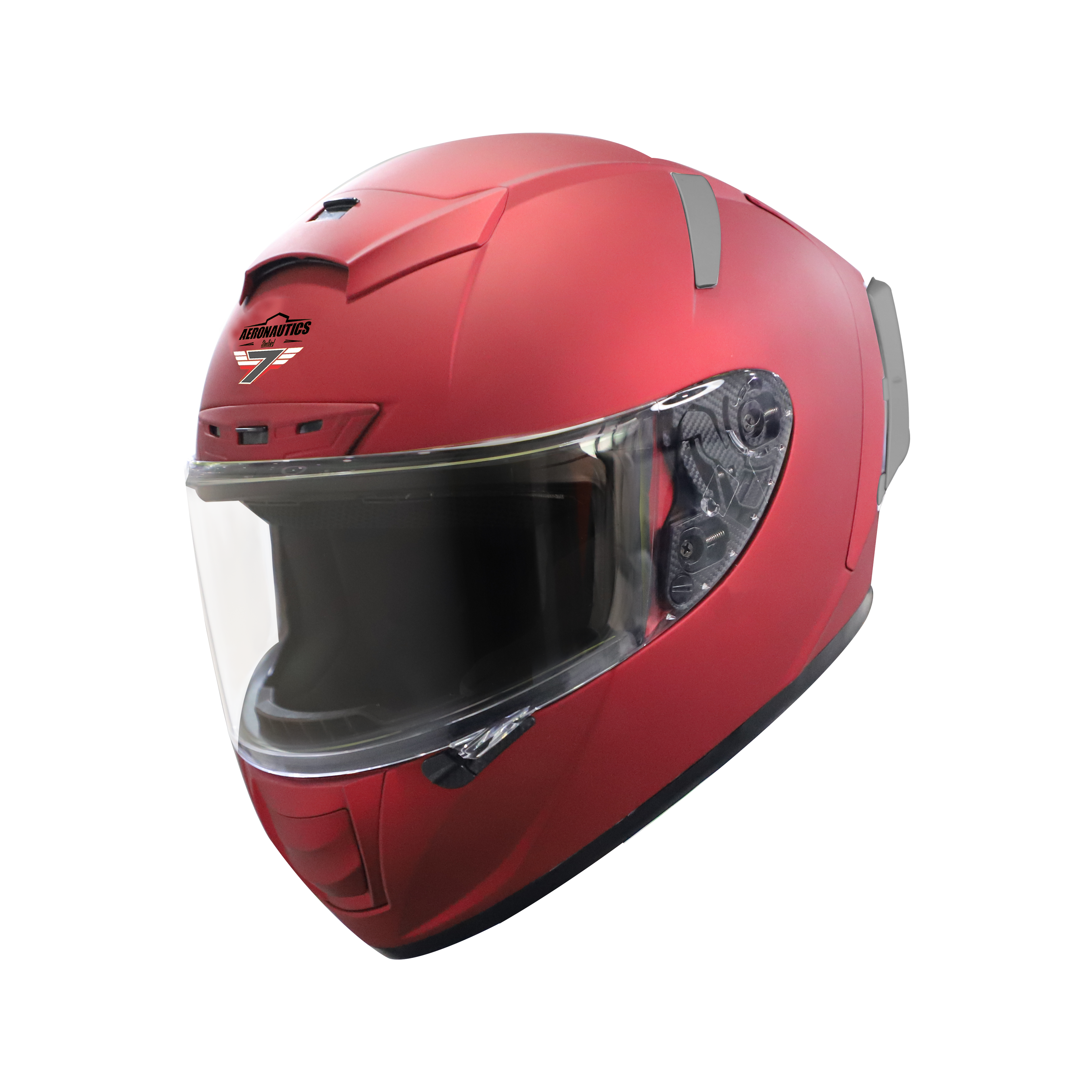 Steelbird SA-2 7Wings Super Aeronautics Full Face Helmet (Matt Maroon With Clear Visor)