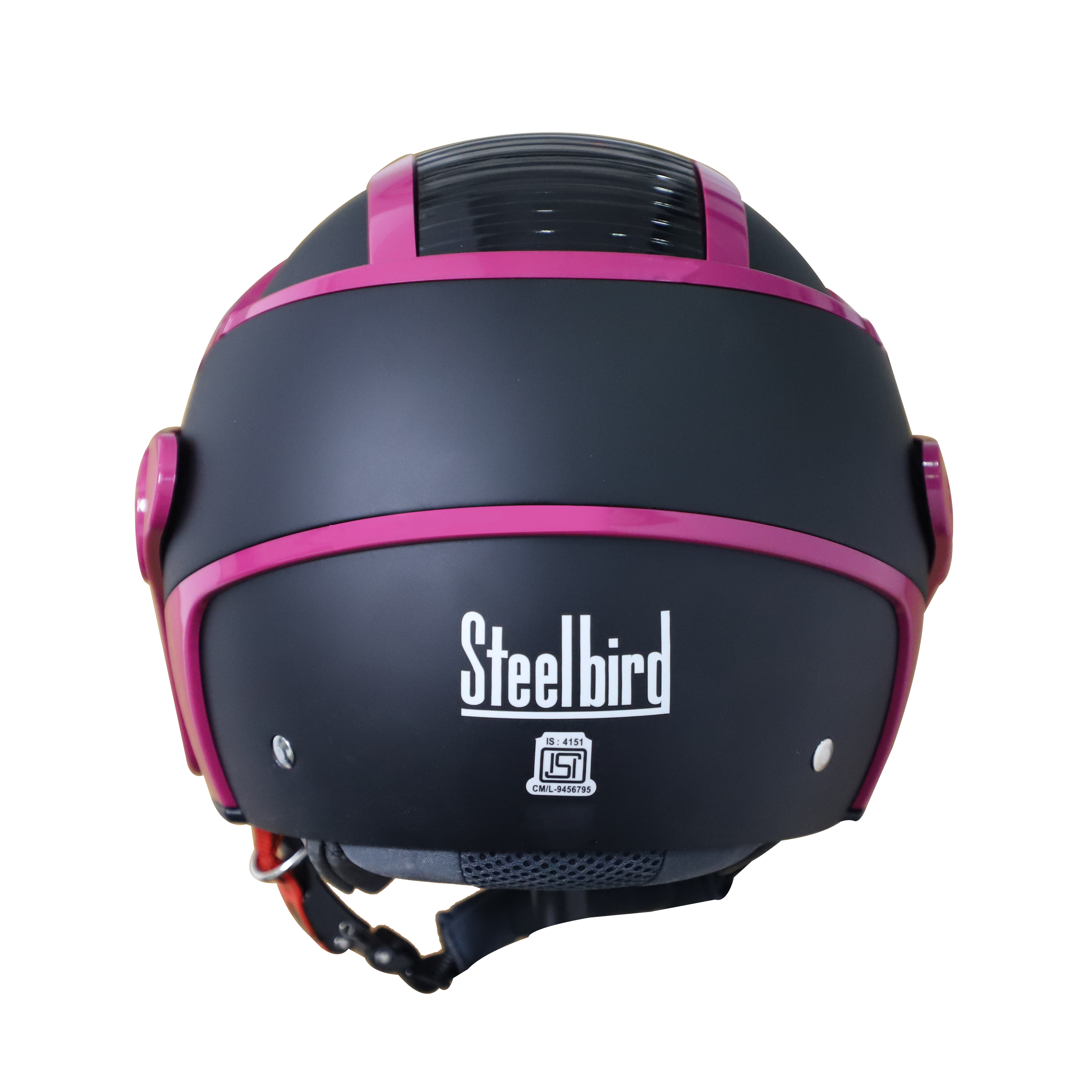 SB-29 AER MAT BLACK WITH PINK (FITTED WITH CLEAR VISOR WITH EXTRA CHROME GOLD VISOR FREE)