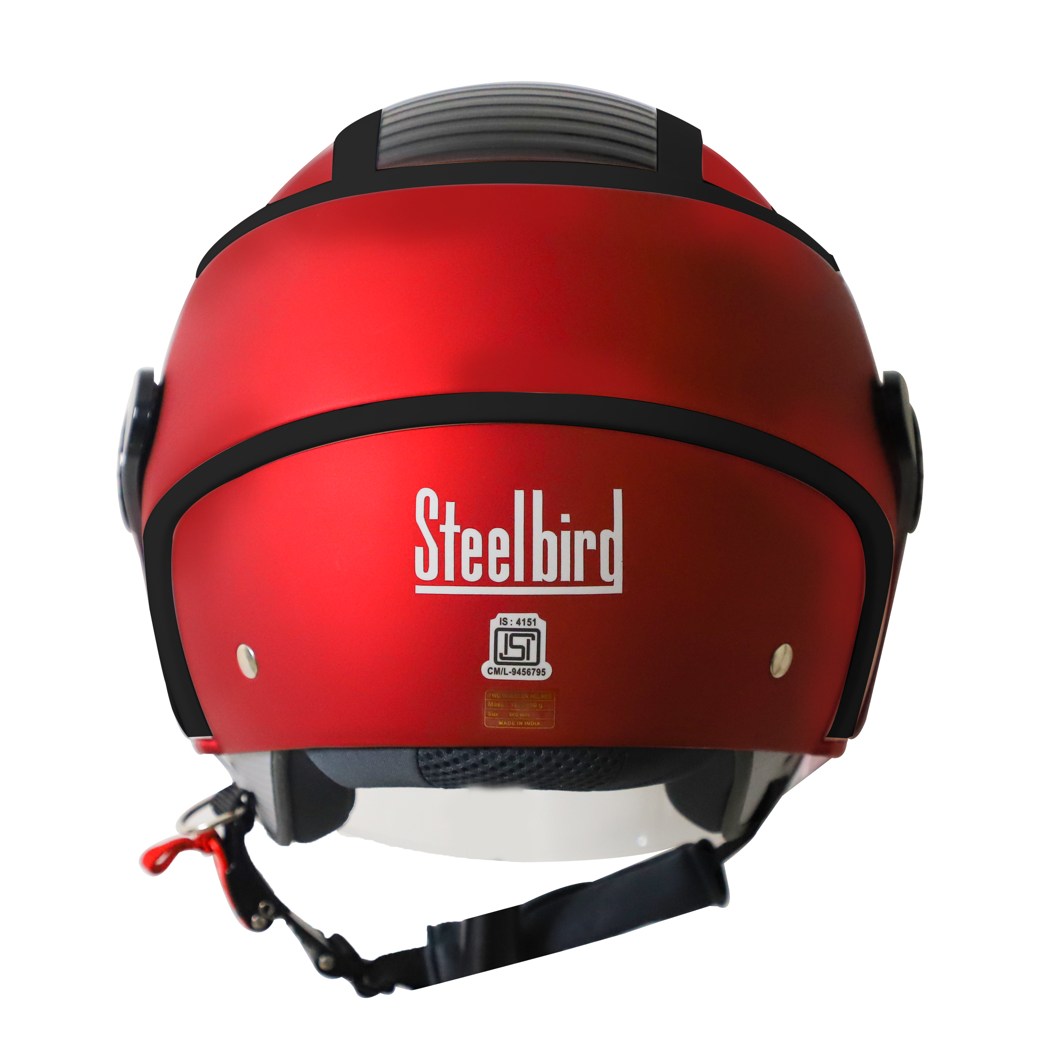 SB-29 AER MAT CHERRY RED WITH BLACK (FITTED WITH CLEAR VISOR WITH EXTRA CHROME GOLD VISOR FREE)