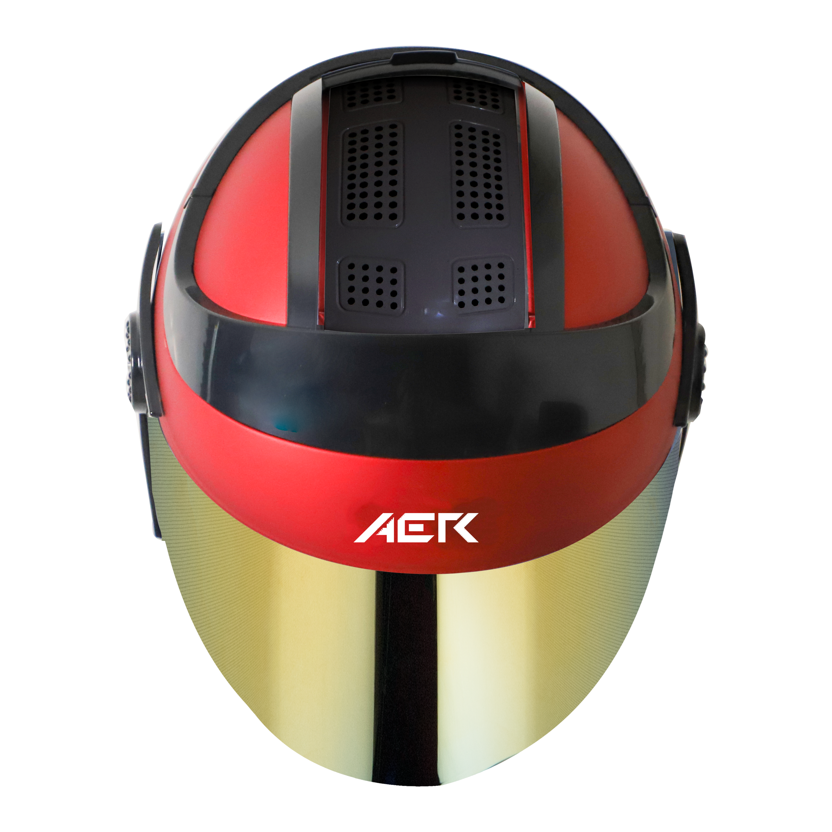 SB-29 AER MAT CHERRY RED WITH BLACK (FITTED WITH CLEAR VISOR WITH EXTRA CHROME GOLD VISOR FREE)