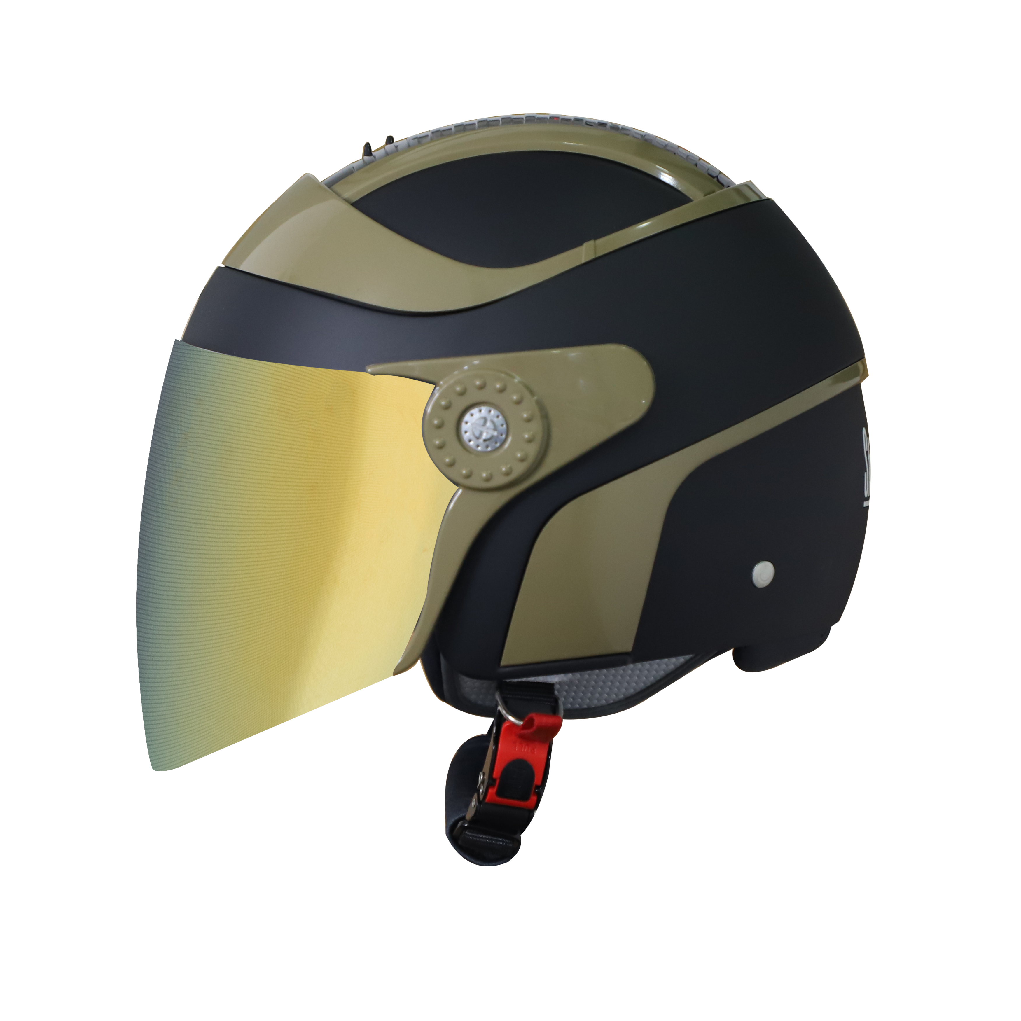 SB-29 AER MAT BLACK WITH DESERT STORM (FITTED WITH CLEAR VISOR WITH EXTRA CHROME GOLD VISOR FREE) 