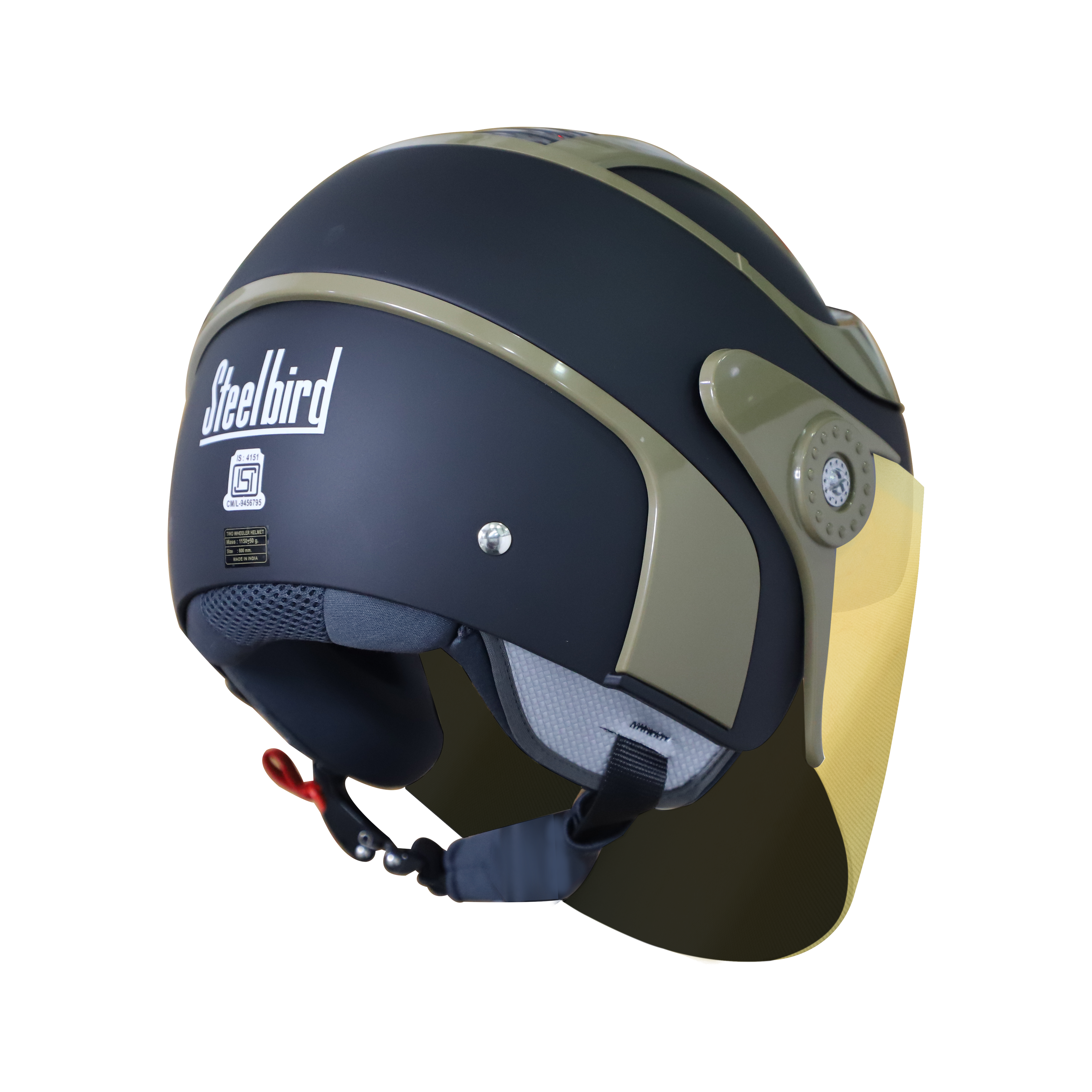 SB-29 AER MAT BLACK WITH DESERT STORM (FITTED WITH CLEAR VISOR WITH EXTRA CHROME GOLD VISOR FREE) 