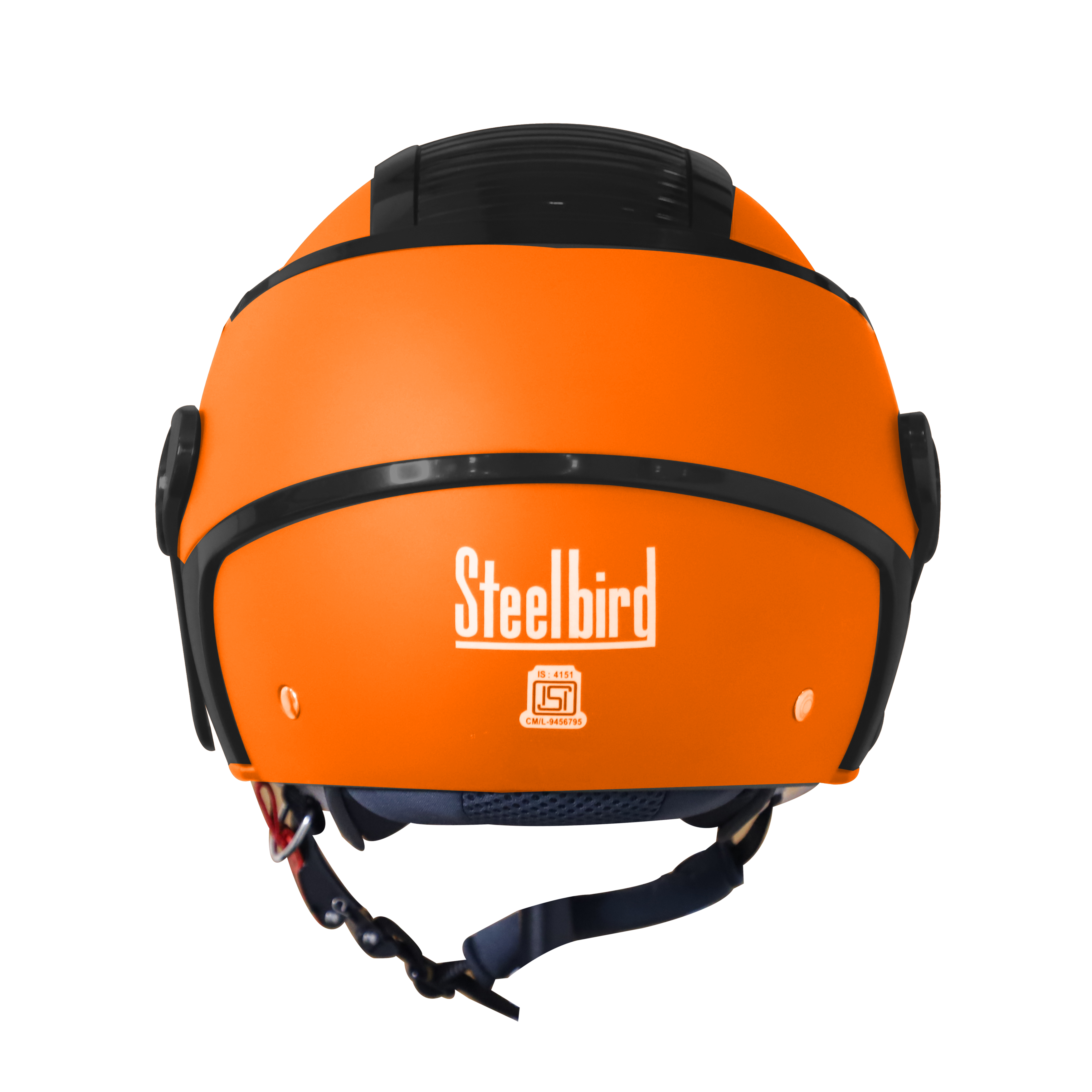 SB-29 AER GLOSSY FLUO ORANGE WITH BLACK ( FITTED WITH CLEAR VISOR WITH EXTRA GOLD CHROME VISOR FREE)