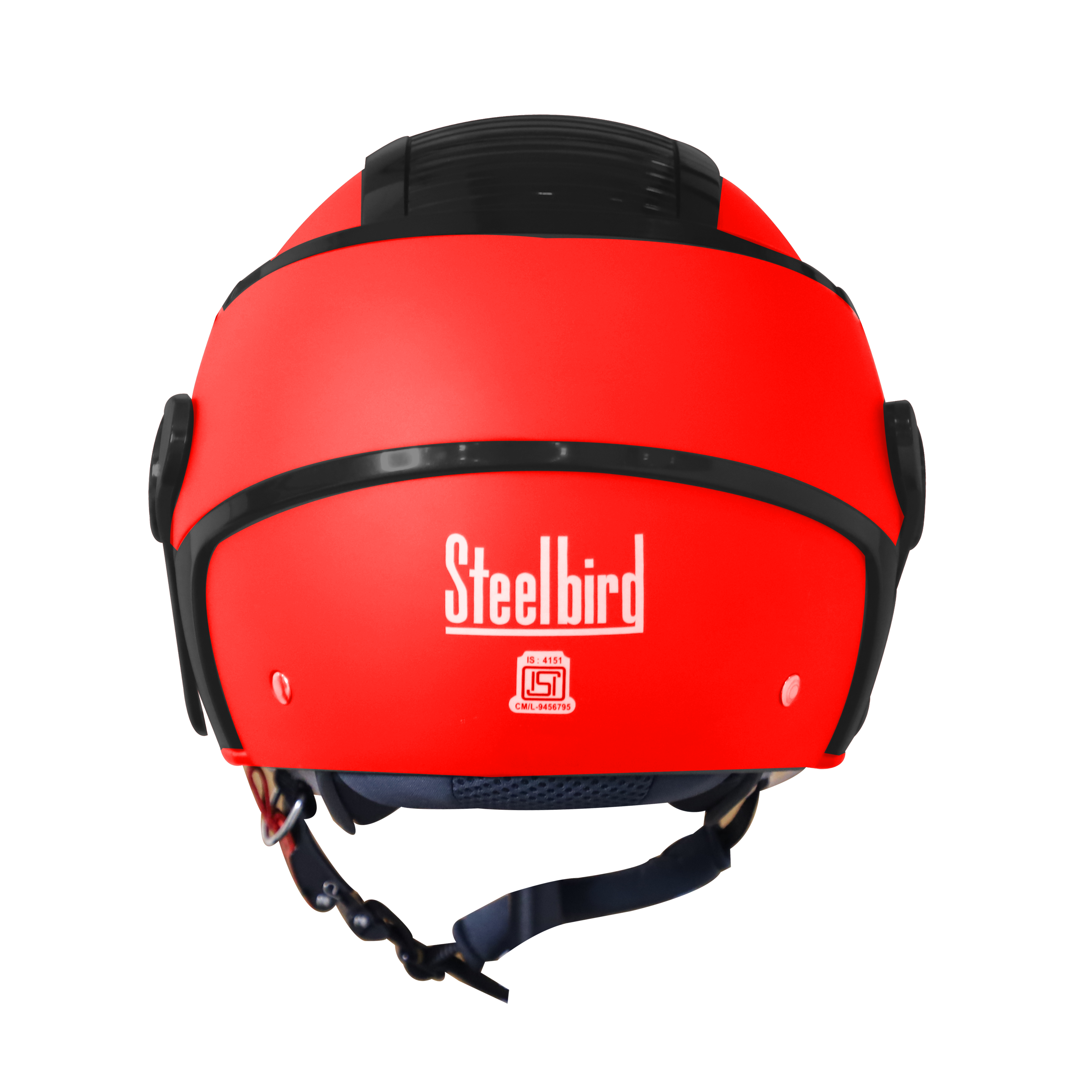 SB-29 AER GLOSSY FLUO RED WITH BLACK ( FITTED WITH CLEAR VISOR WITH EXTRA SMOKE VISOR FREE)