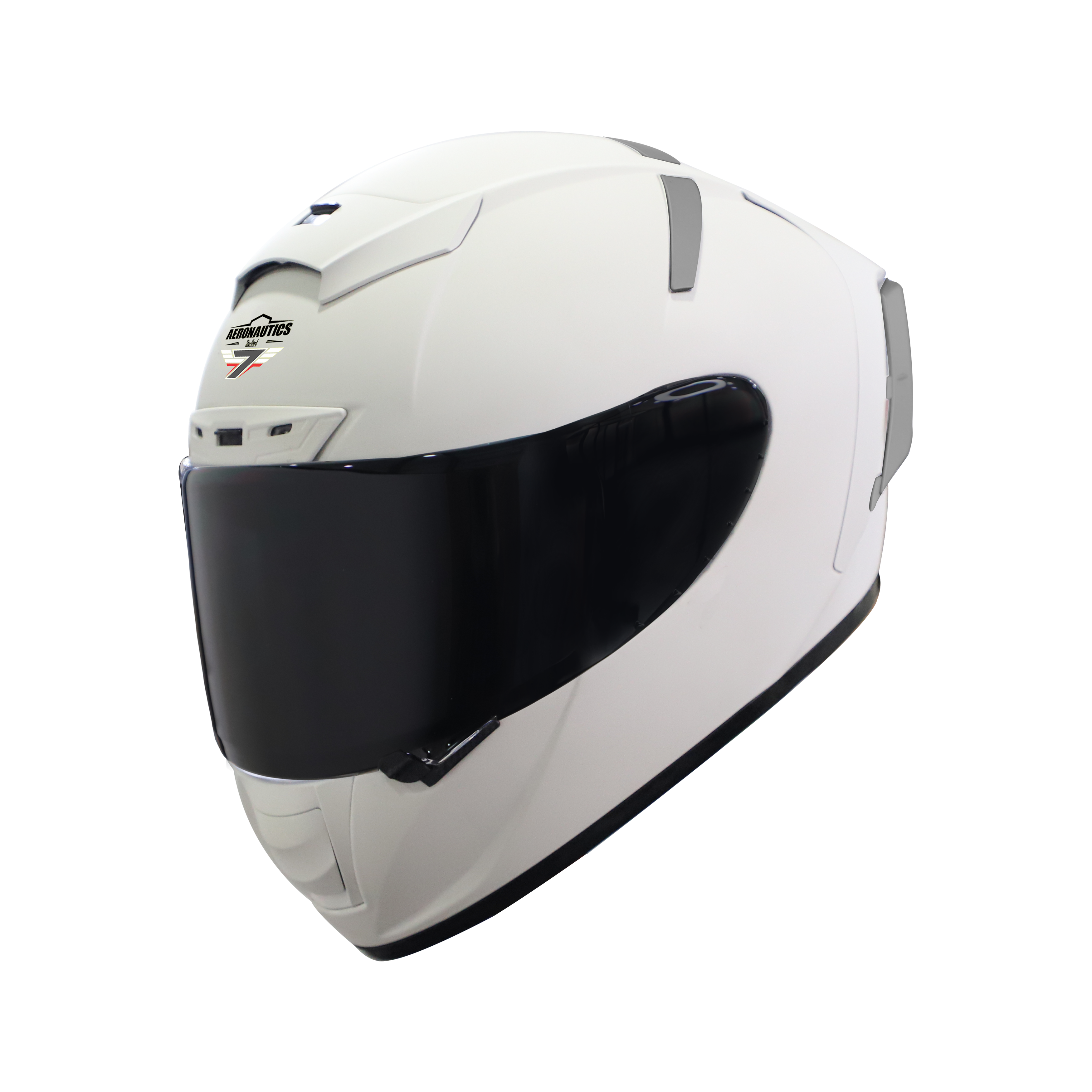 Steelbird SA-2 7Wings Super Aeronautics Full Face Helmet (Matt White with Smoke Visor)