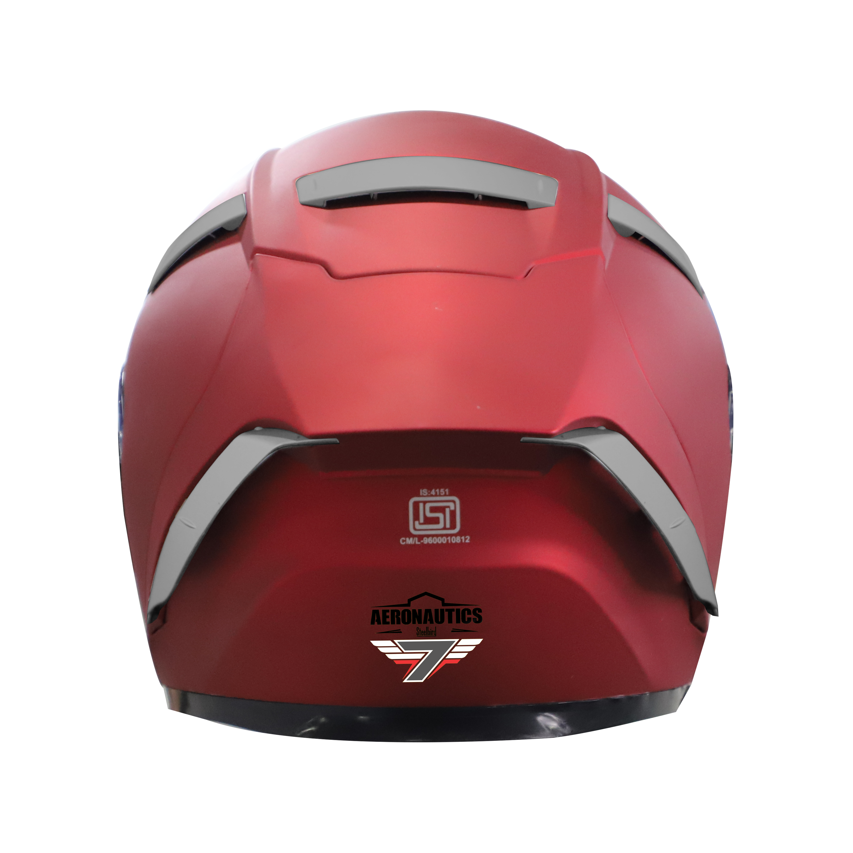 Steelbird SA-2 7Wings Super Aeronautics Full Face Helmet (Matt Maroon With Smoke Visor)