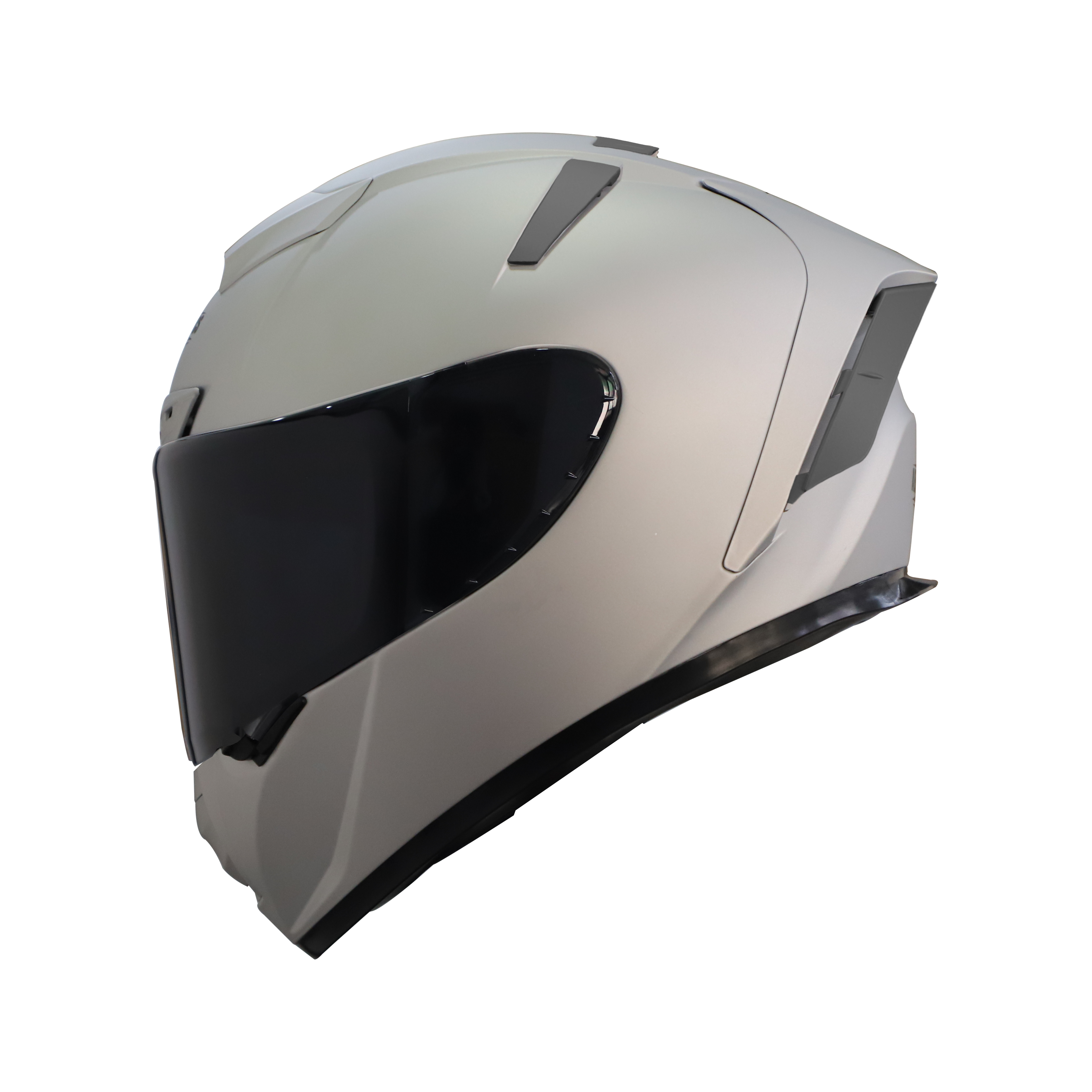 Steelbird SA-2 7Wings Super Aeronautics Full Face Helmet (Matt Silver With Smoke Visor)