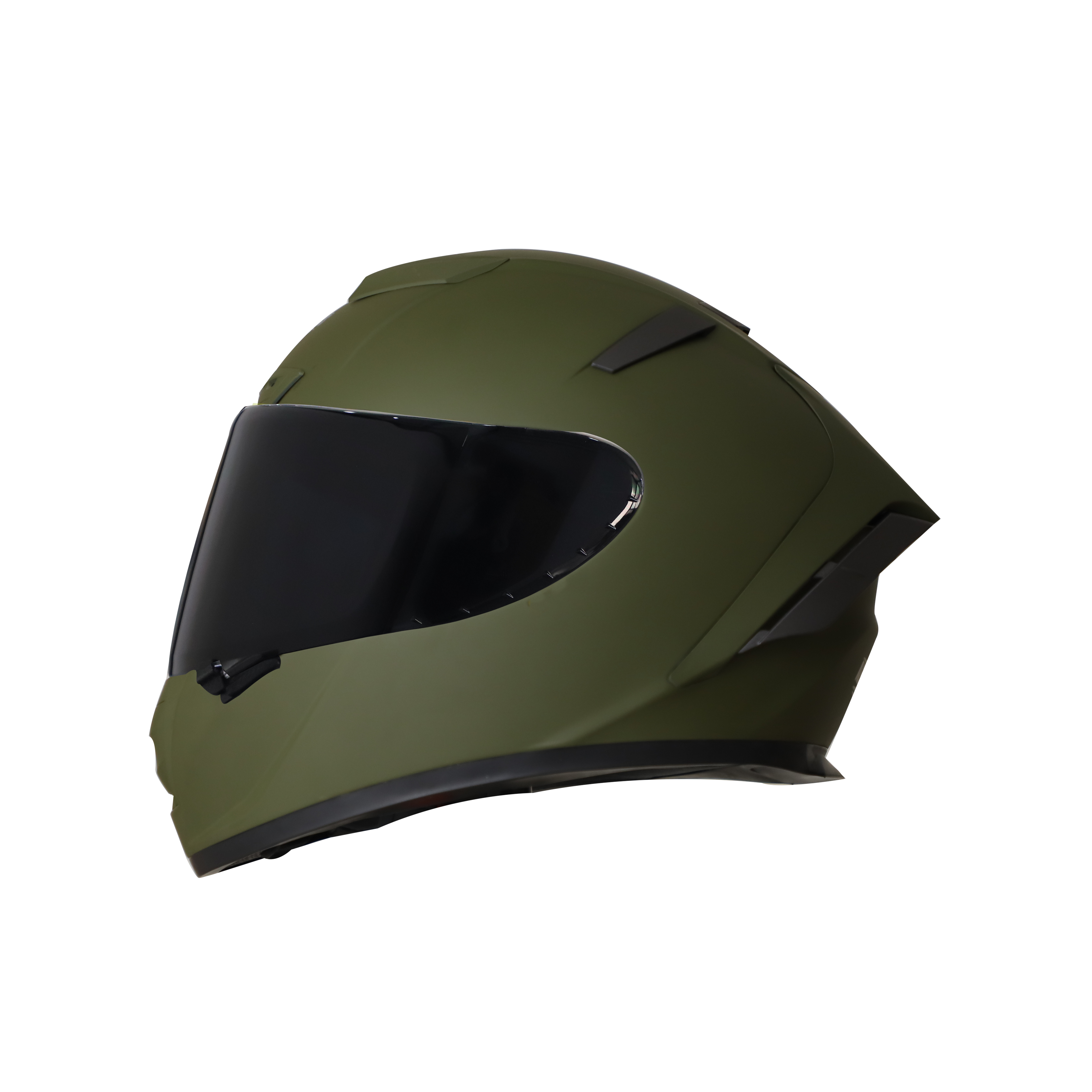 Steelbird SA-2 7Wings Super Aeronautics Full Face Helmet (Matt Battle Green With Smoke Visor)