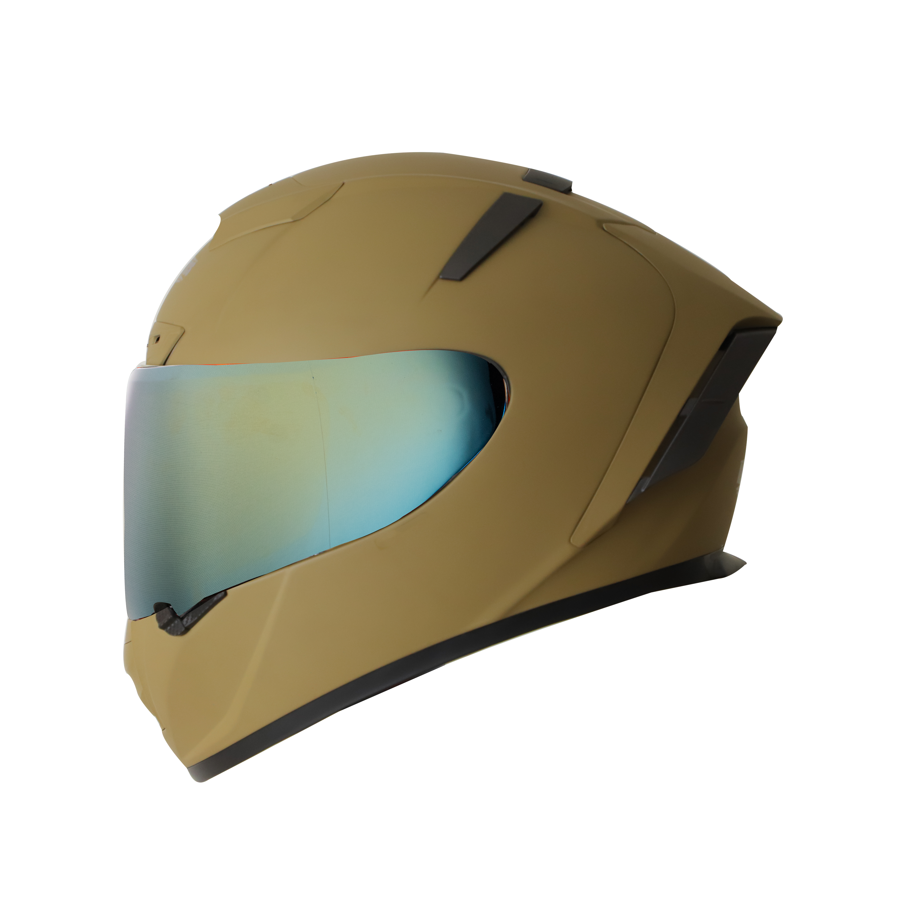 Steelbird SA-2 7Wings Super Aeronautics Full Face Helmet (Matt Desert Storm With Chrome Gold Visor)