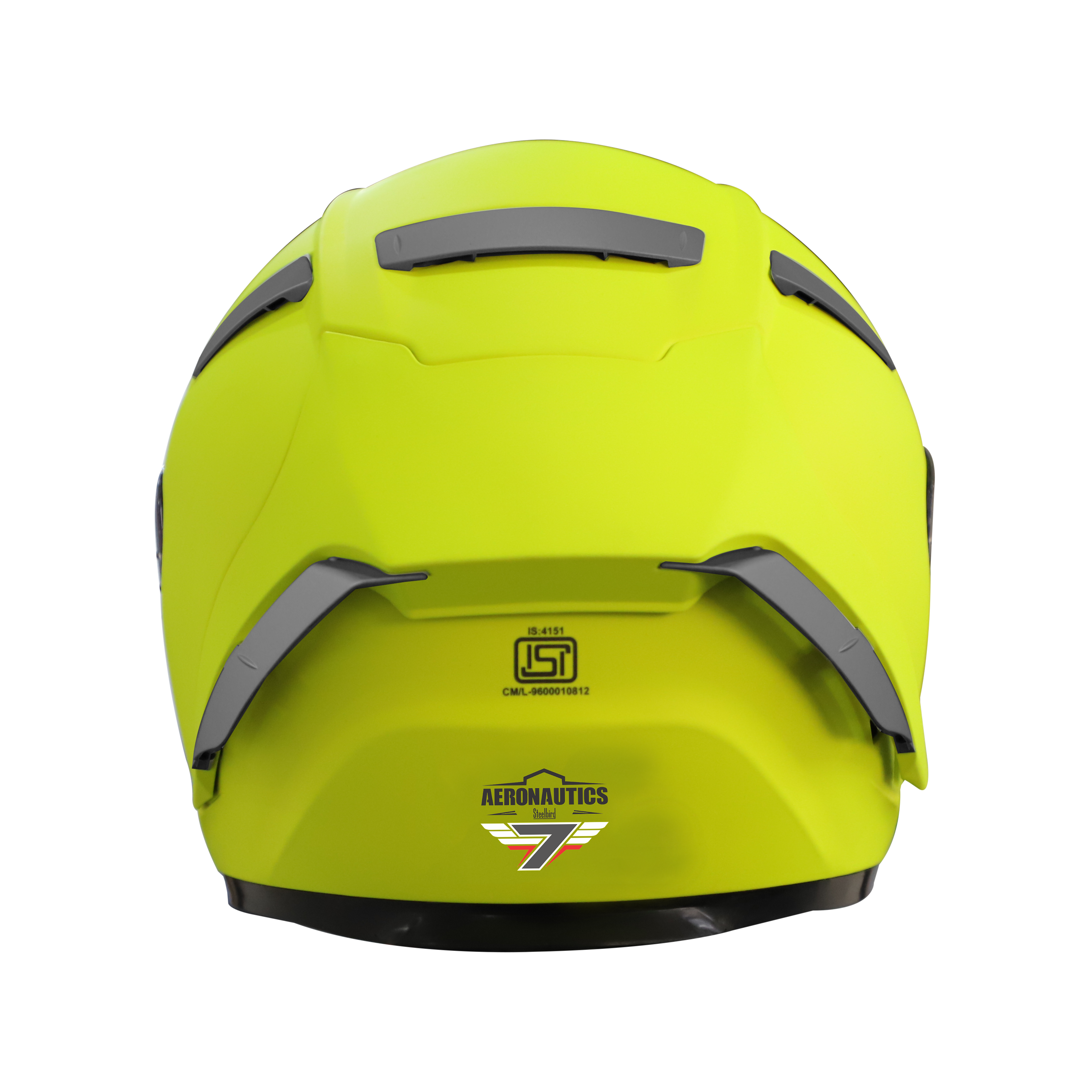 Steelbird SA-2 7Wings Super Aeronautics Full Face Helmet (Glossy Fluo Neon With Clear Visor)