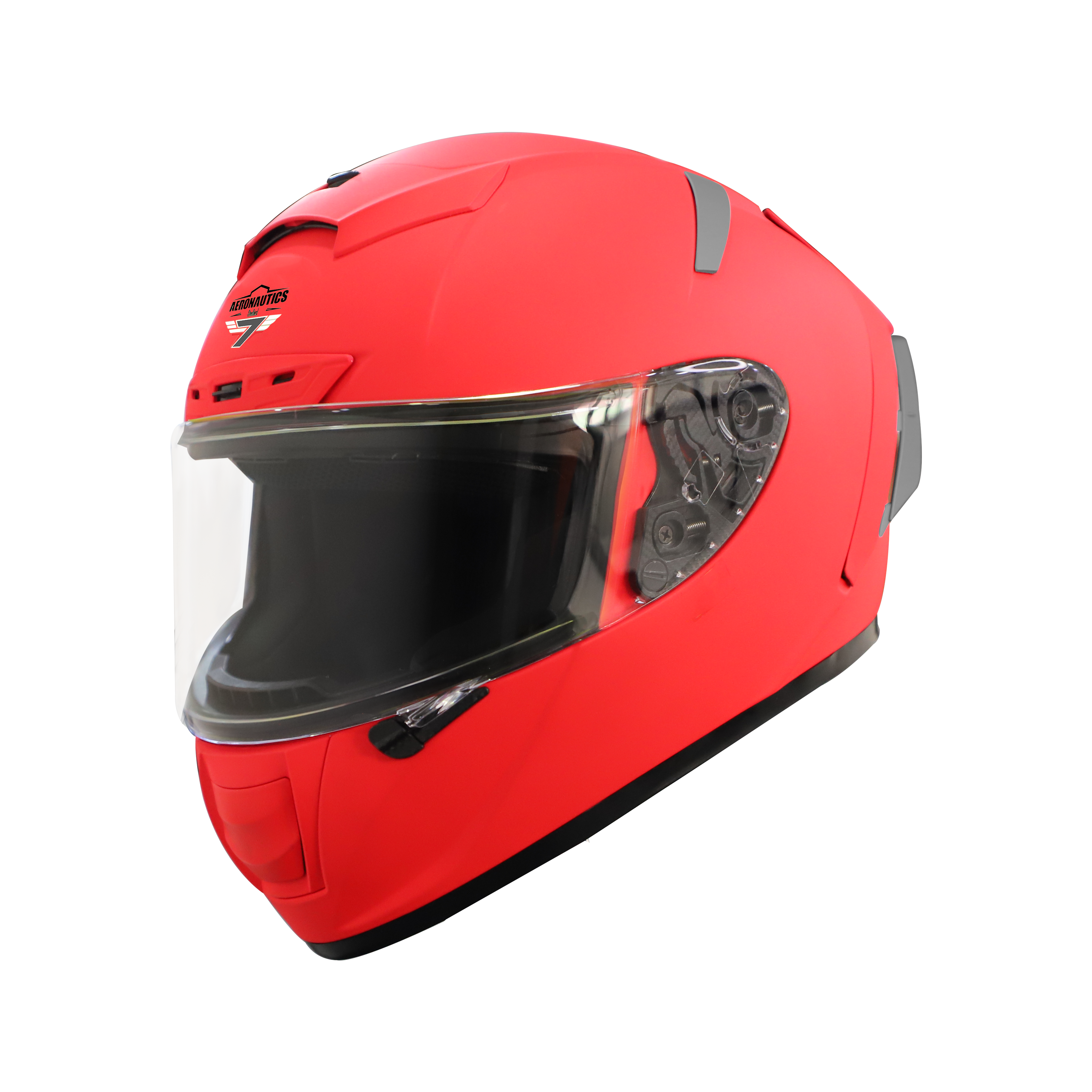 Steelbird SA-2 7Wings Super Aeronautics Full Face Helmet (Glossy Fluo Watermelon With Clear Visor)