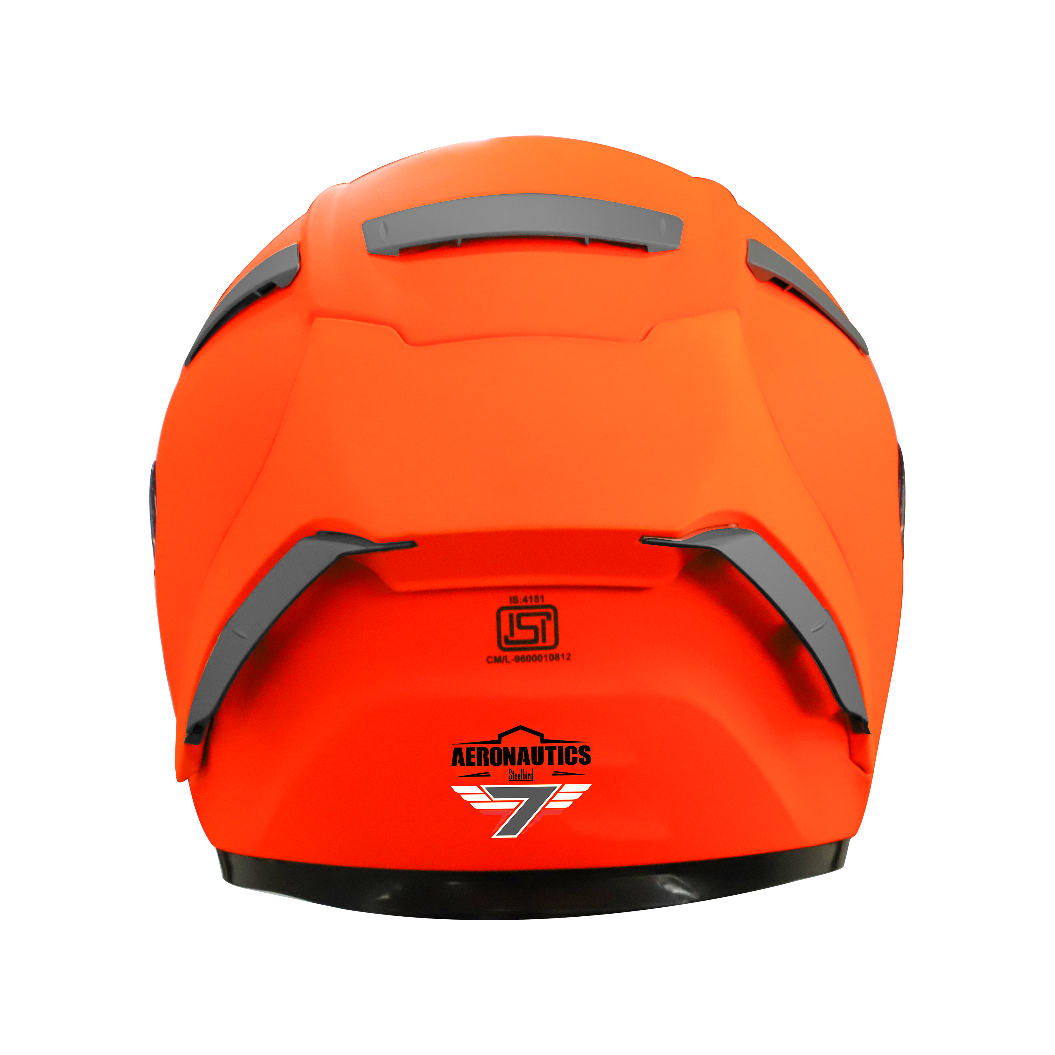 Steelbird SA-2 7Wings Super Aeronautics Full Face Helmet (Glossy Fluo Orange With Smoke Visor)