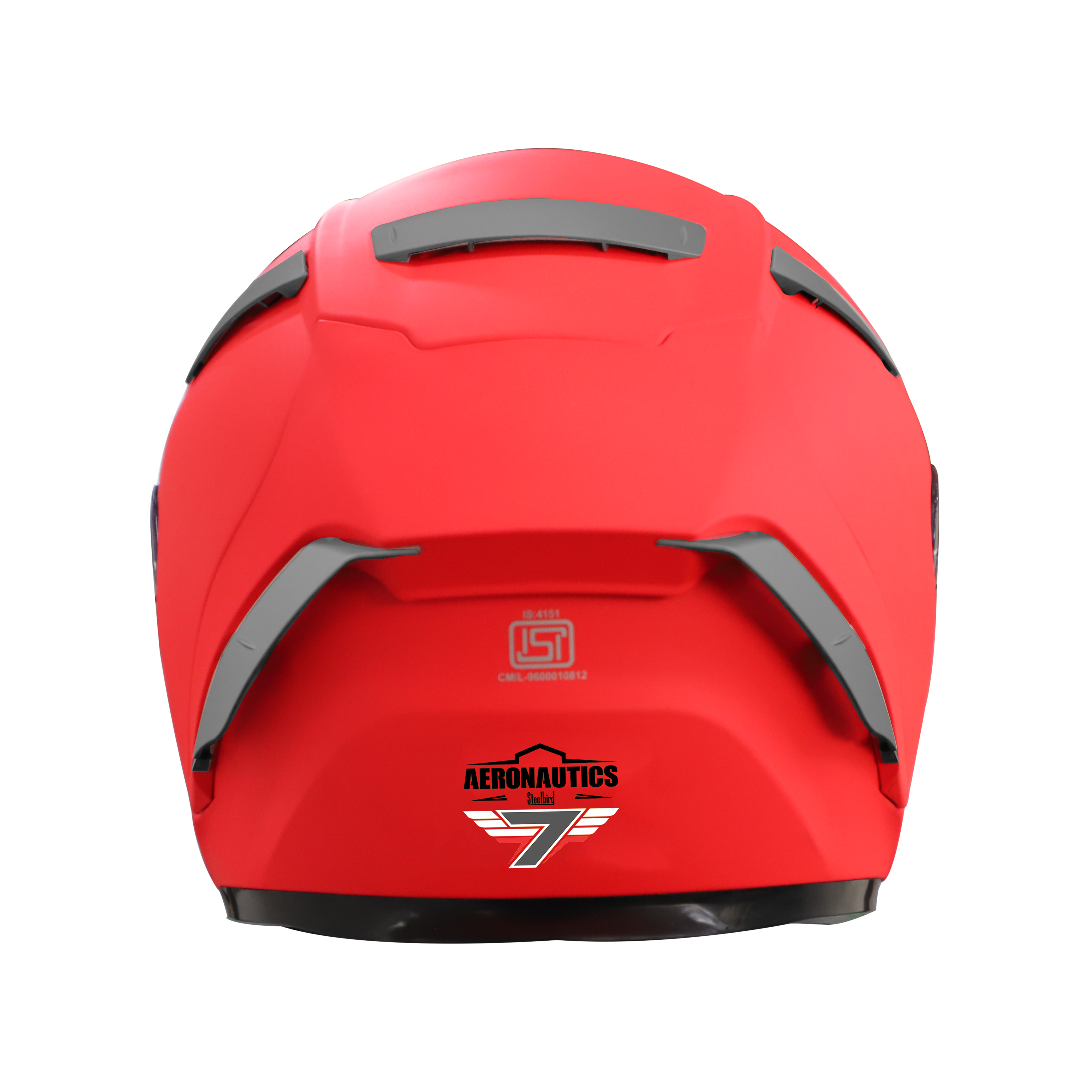 Steelbird SA-2 7Wings Super Aeronautics Full Face Helmet (Glossy Fluo Watermelon With Chrome Rainbow Visor)