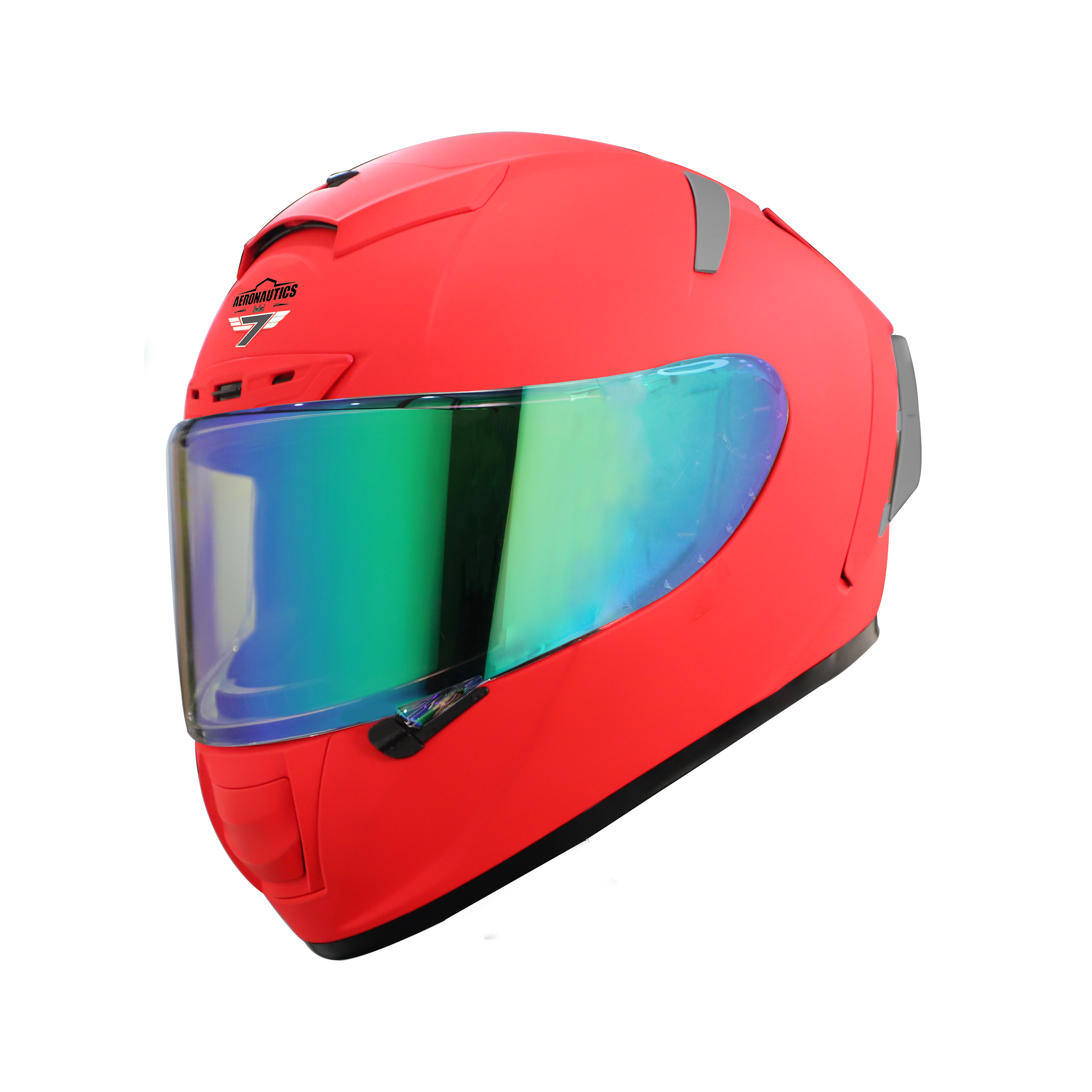 SA-2 GLOSSY FLUO WATERMELON (FITTED WITH CLEAR VISOR WITH EXTRA NIGHT VISION GREEN VISOR FREE)