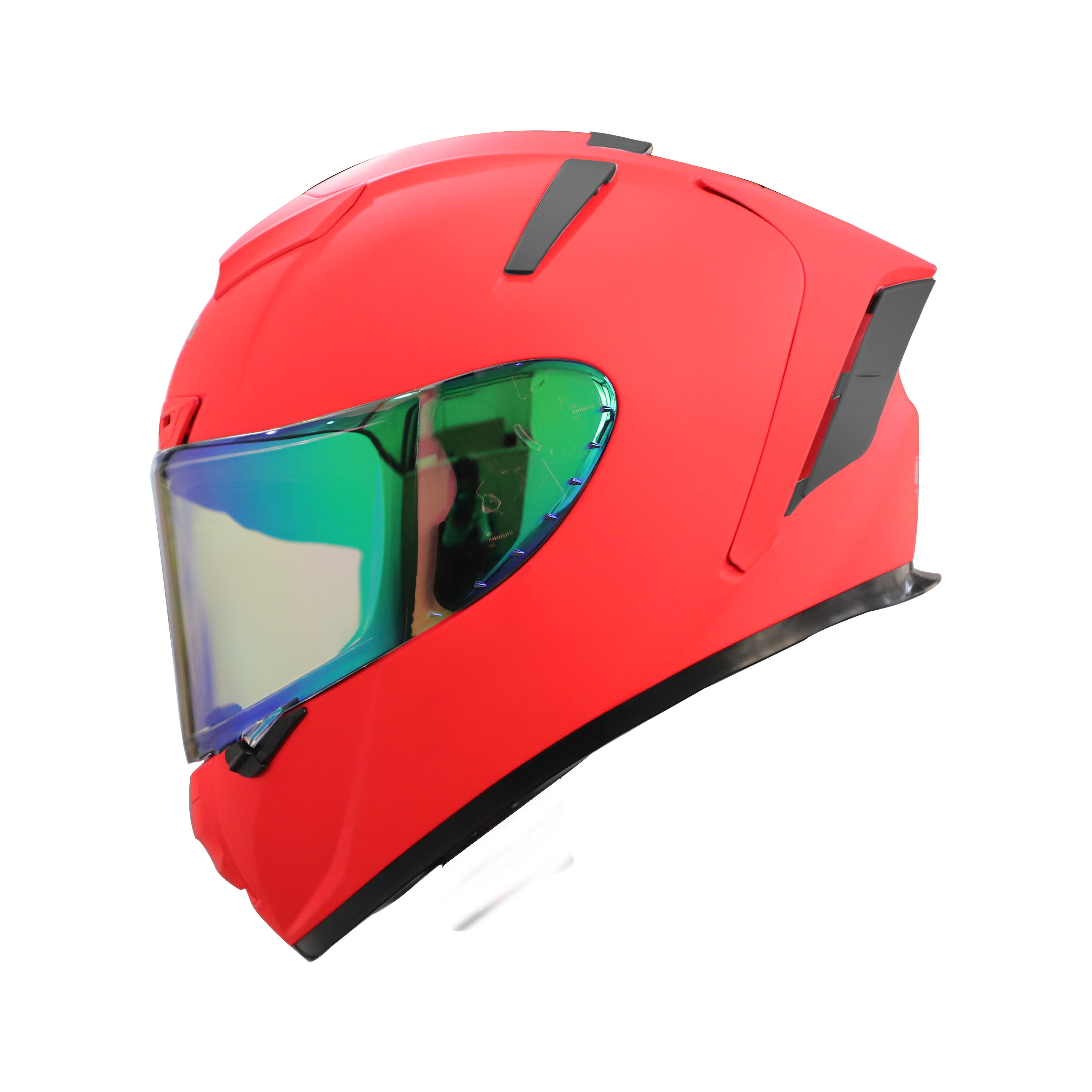 SA-2 GLOSSY FLUO WATERMELON (FITTED WITH CLEAR VISOR WITH EXTRA NIGHT VISION GREEN VISOR FREE)