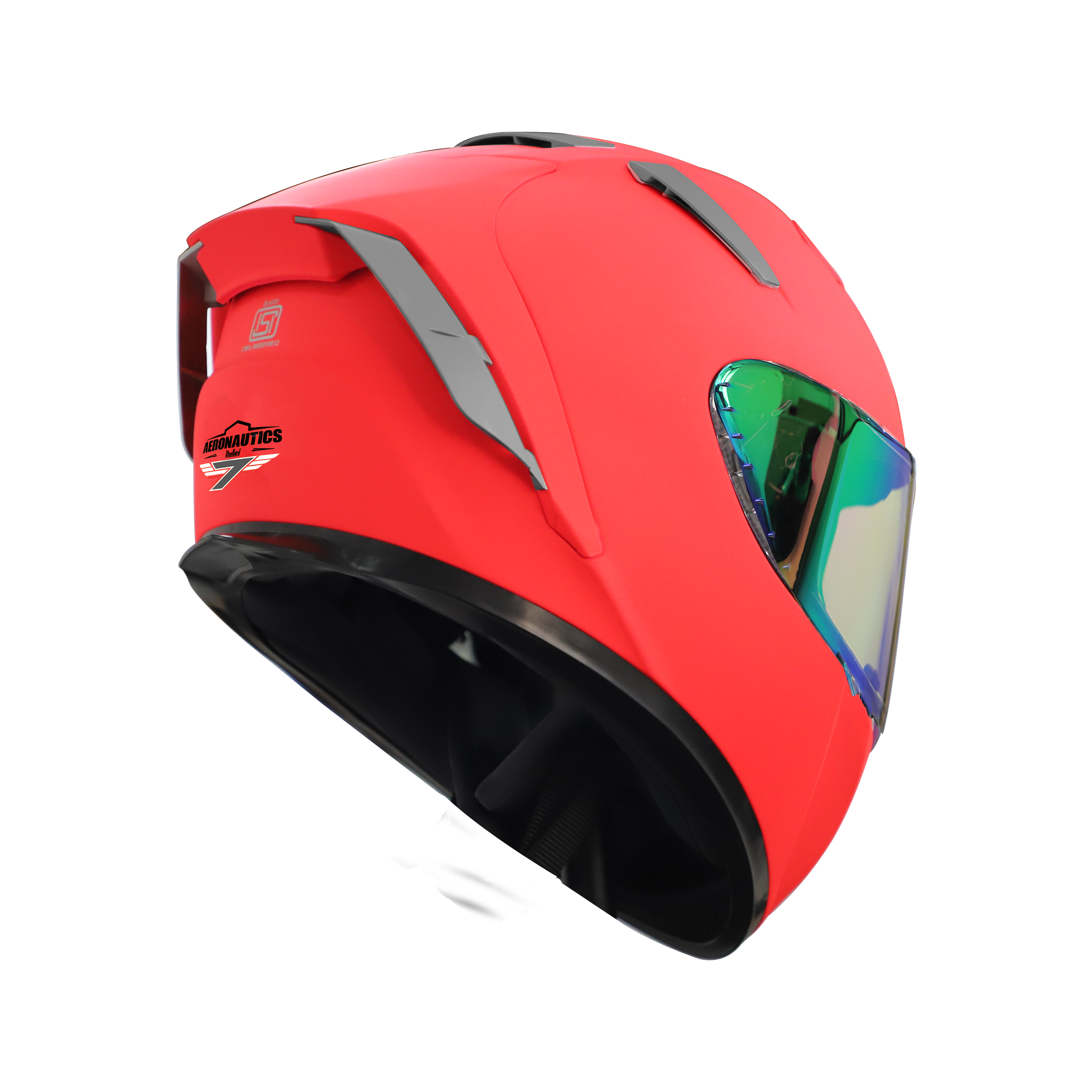 SA-2 GLOSSY FLUO WATERMELON (FITTED WITH CLEAR VISOR WITH EXTRA NIGHT VISION GREEN VISOR FREE)