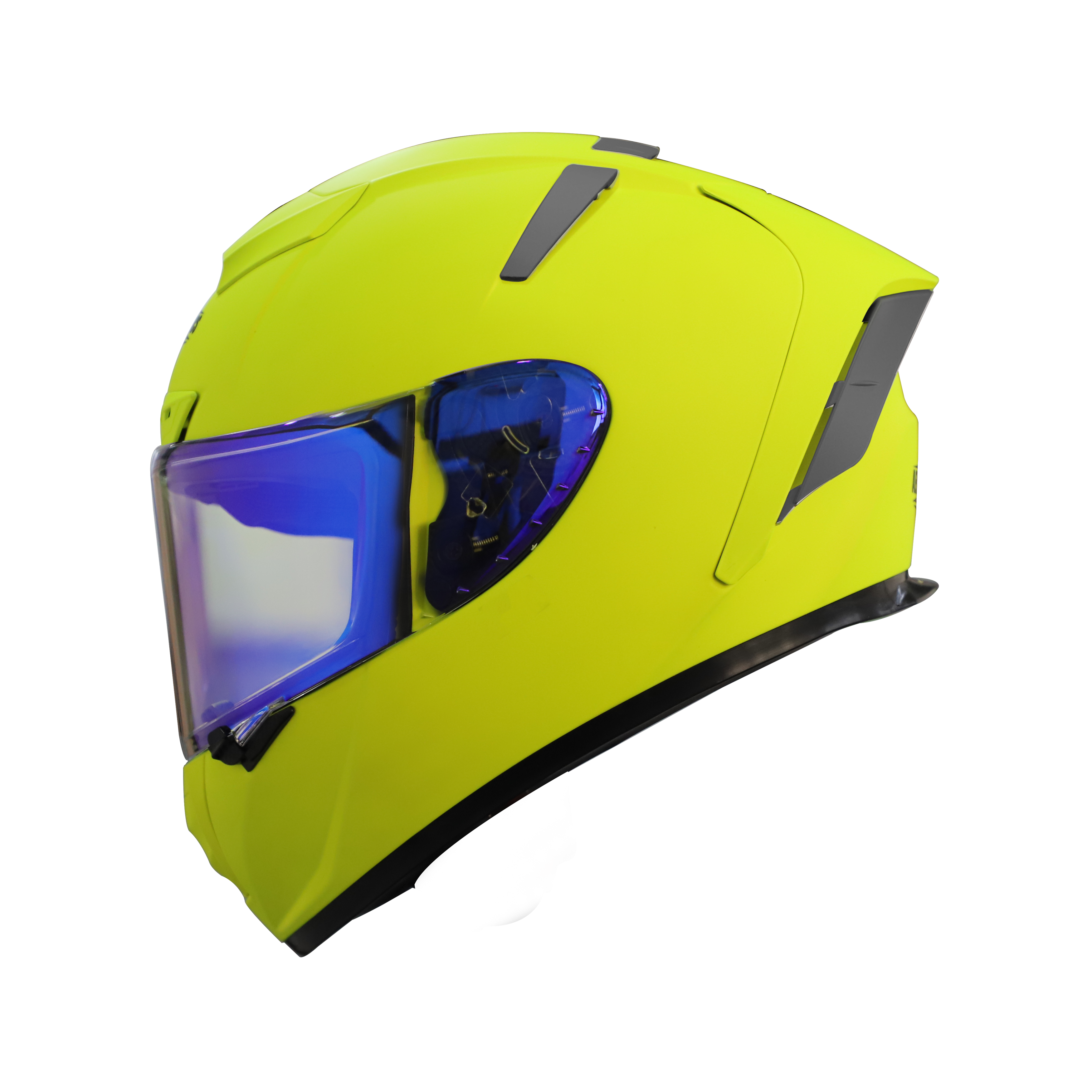 Steelbird SA-2 7Wings Super Aeronautics Full Face Helmet (Glossy Fluo Neon With Night Vision Blue Visor)