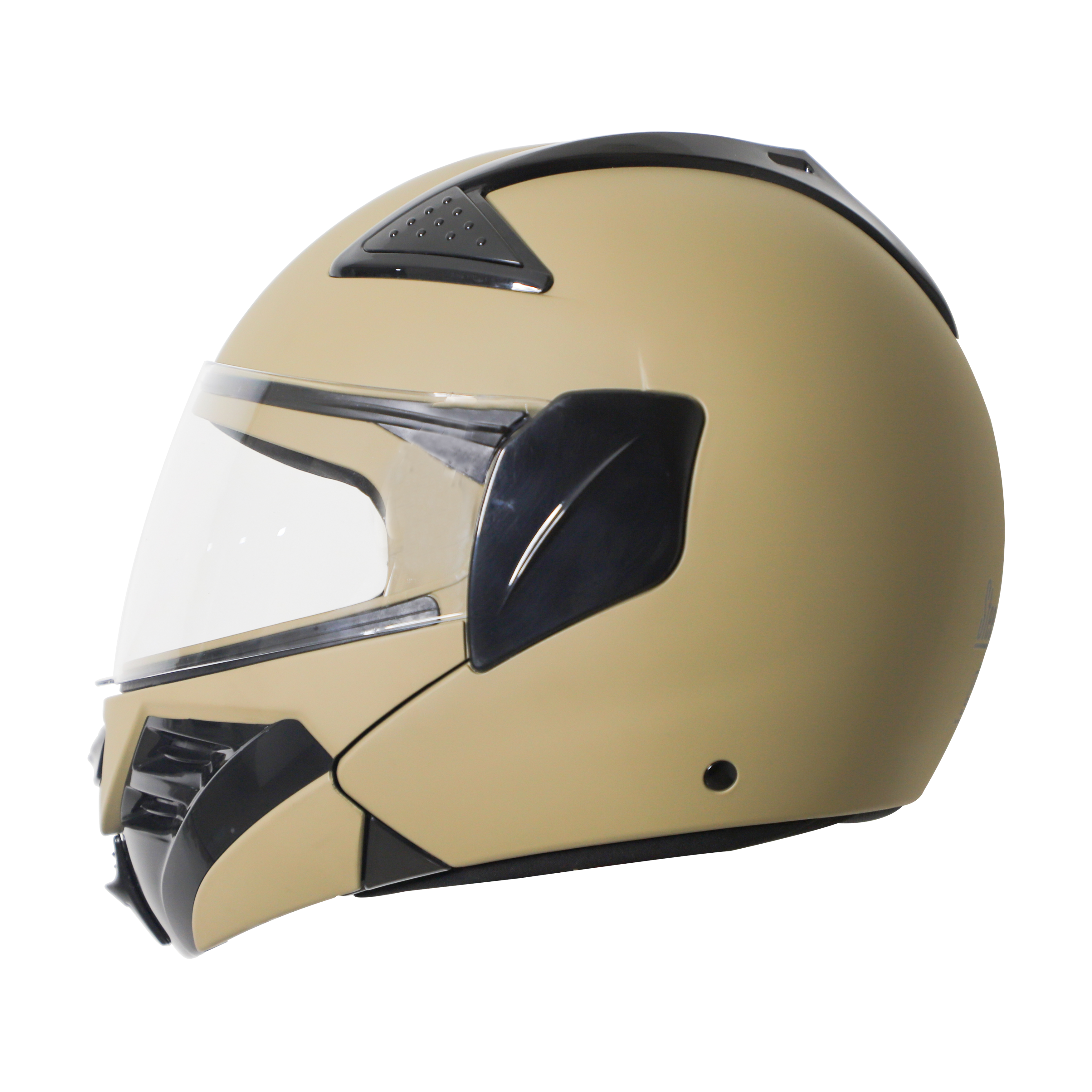 Steelbird SB-34 TRX ISI Certified Flip-Up Helmet For Men And Women (Matt Desert Storm With Clear Visor)