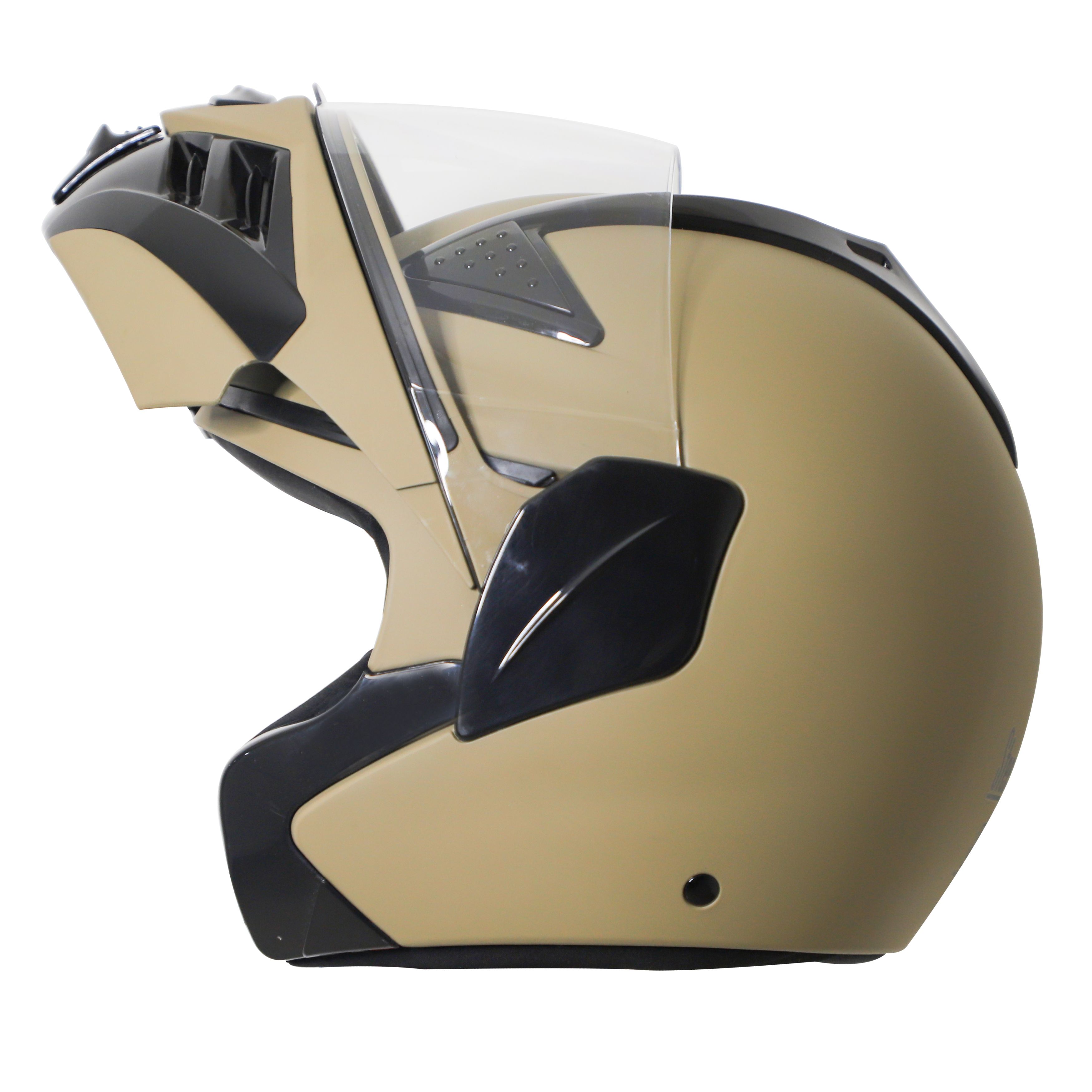 Steelbird SB-34 TRX ISI Certified Flip-Up Helmet For Men And Women (Matt Desert Storm With Clear Visor)