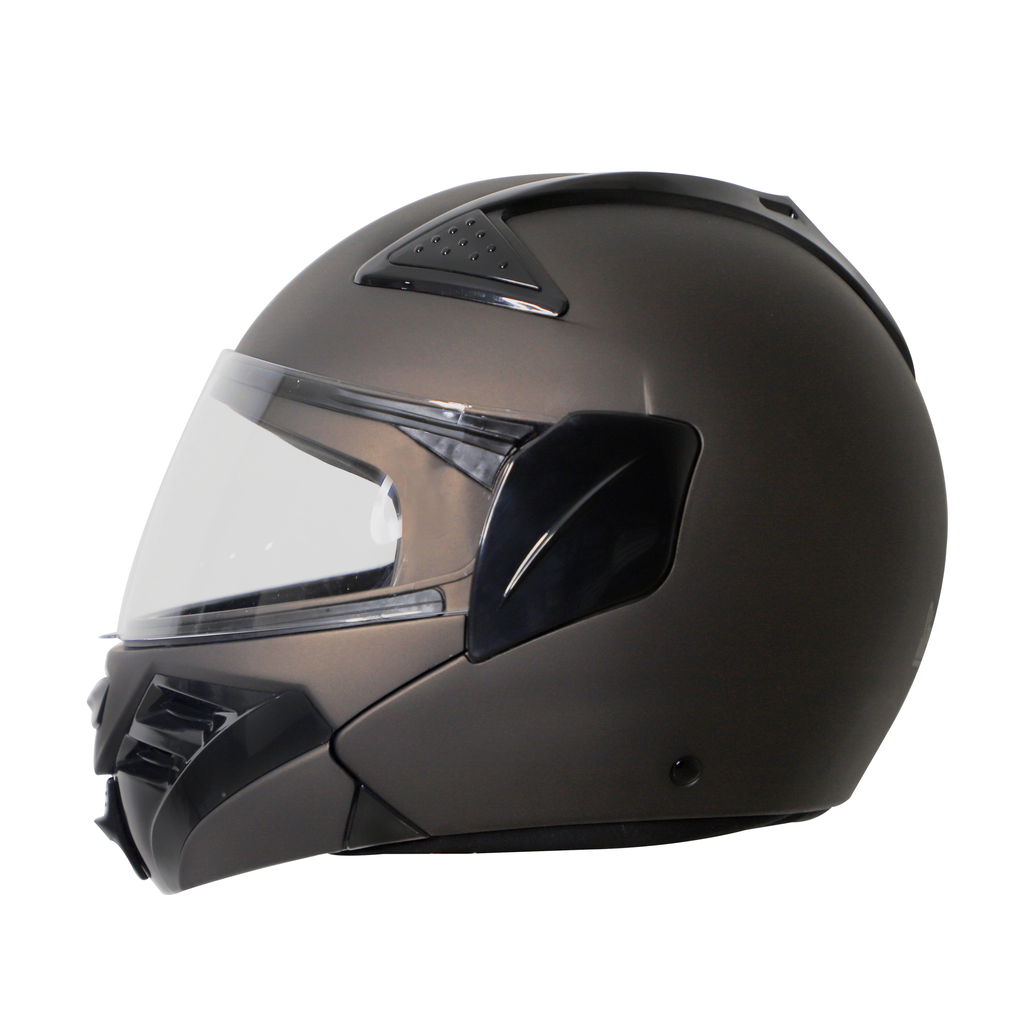 Steelbird SB-34 TRX ISI Certified Flip-Up Helmet For Men And Women (Matt Royal Brown With Clear Visor)