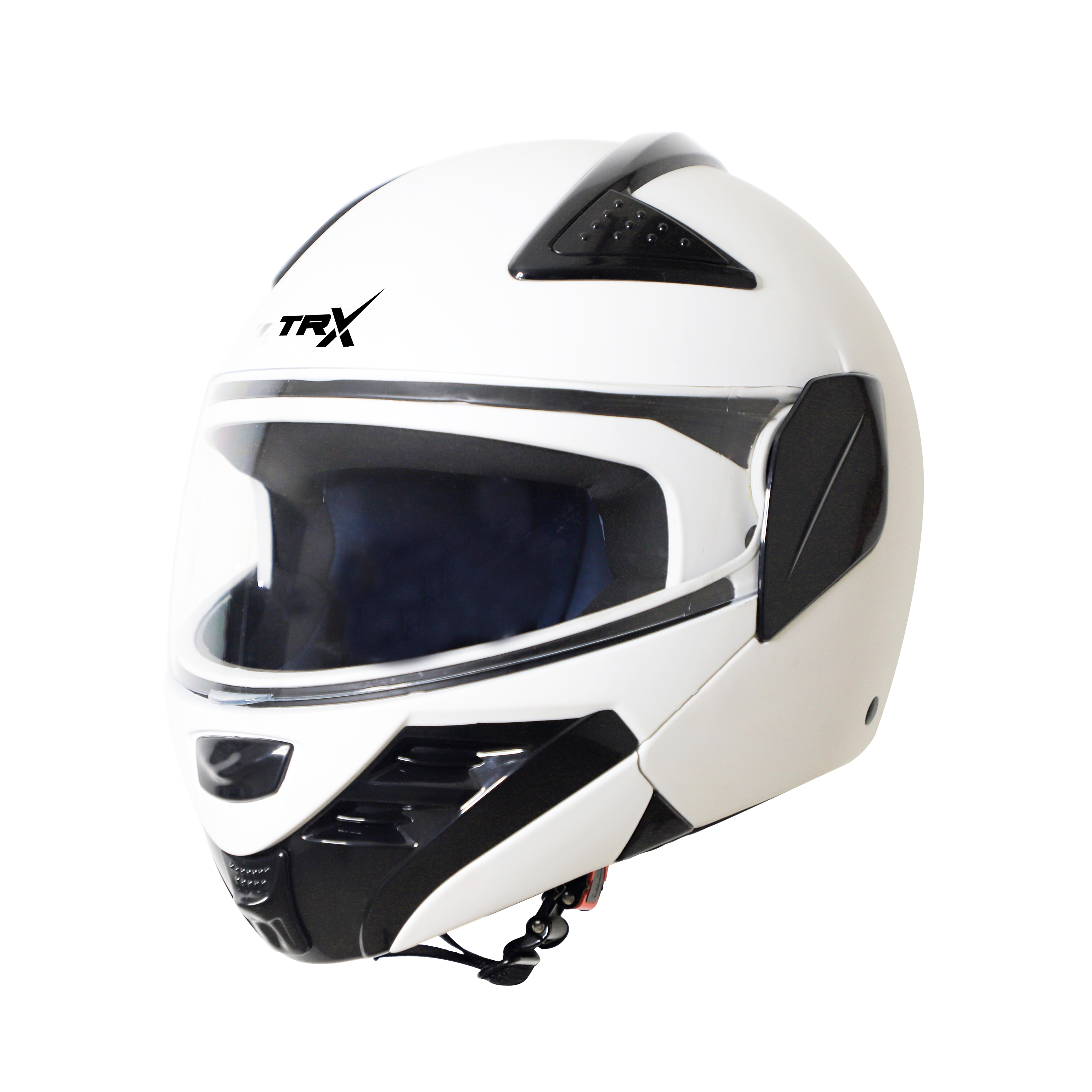 Steelbird SB-34 ISI Certified Flip-Up Helmet For Men And Women (Glossy White With Clear Visor)