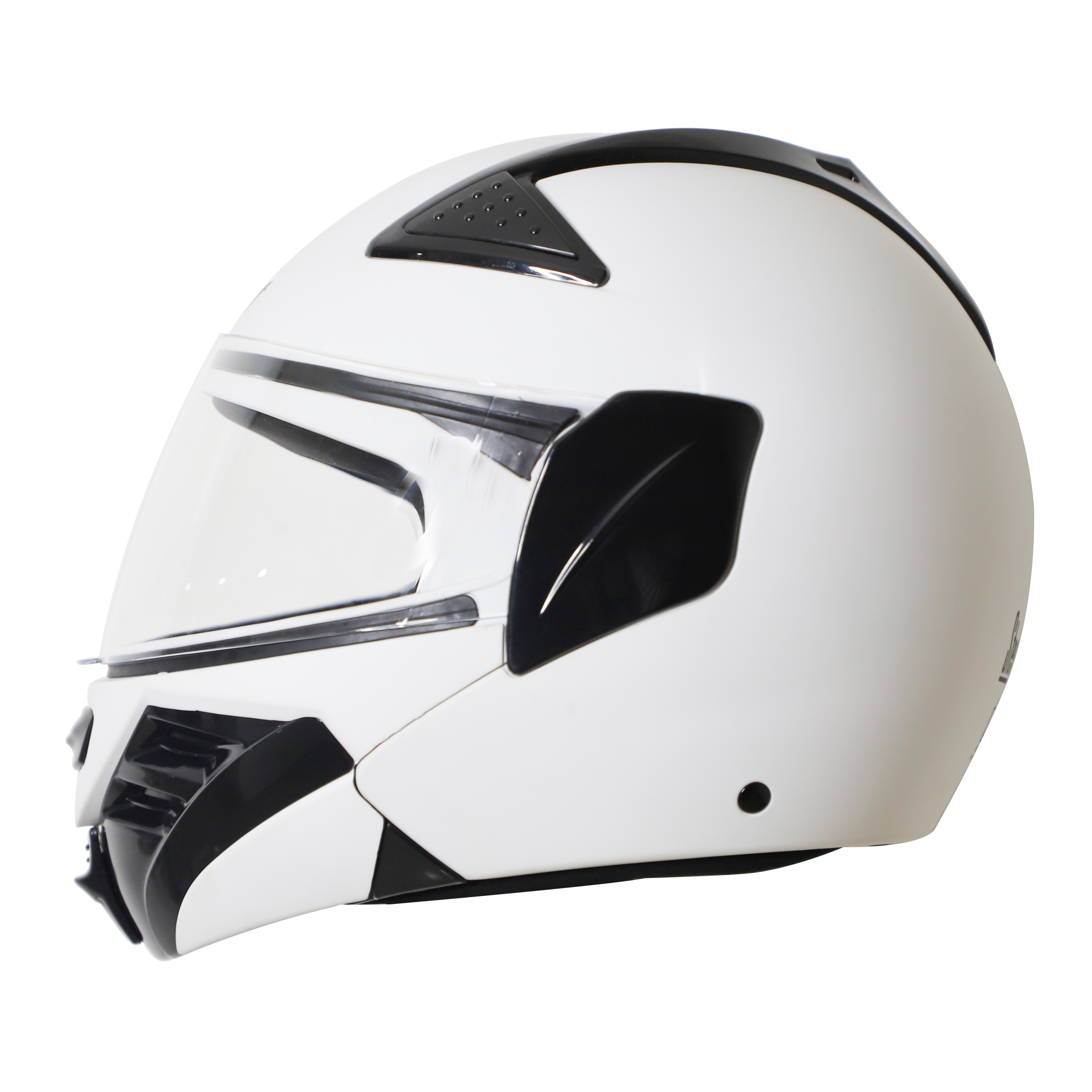 Steelbird SB-34 ISI Certified Flip-Up Helmet For Men And Women (Glossy White With Clear Visor)