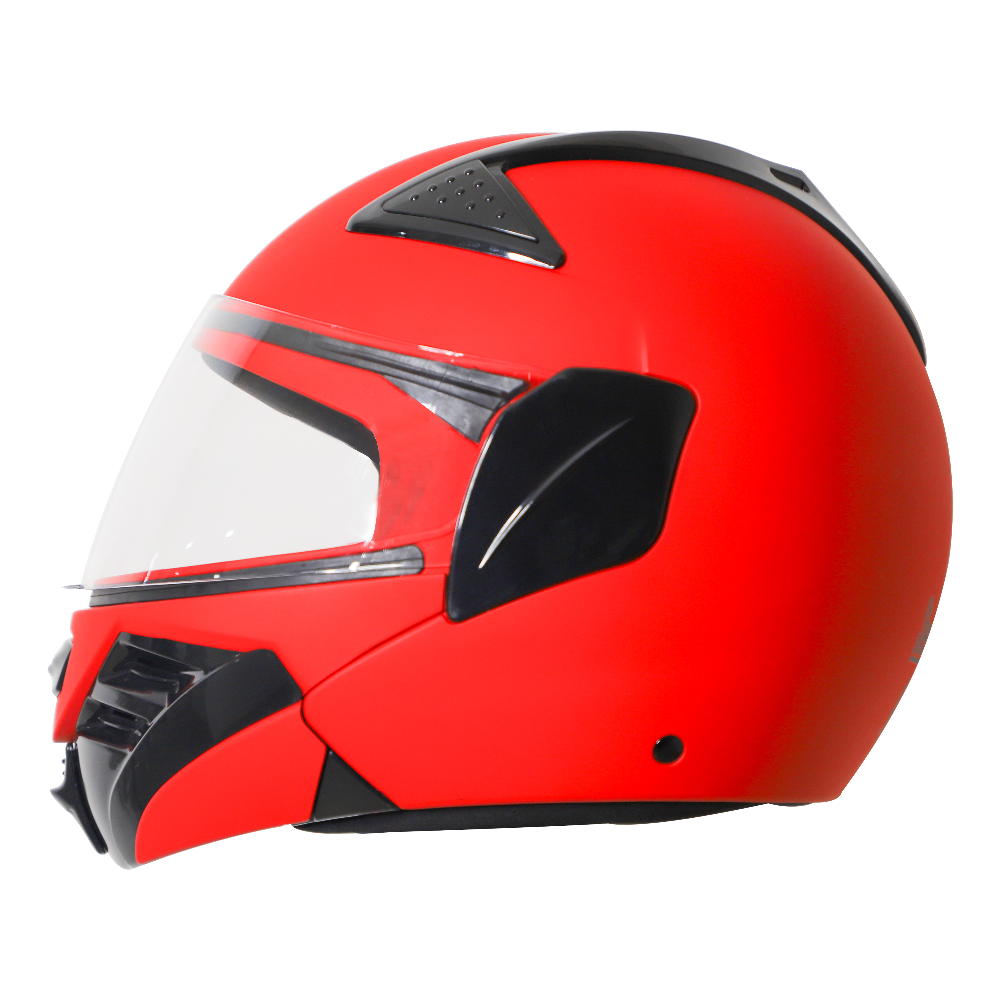 Steelbird SB-34 TRX ISI Certified Flip-Up Helmet For Men And Women (Matt Sports Red With Clear Visor)