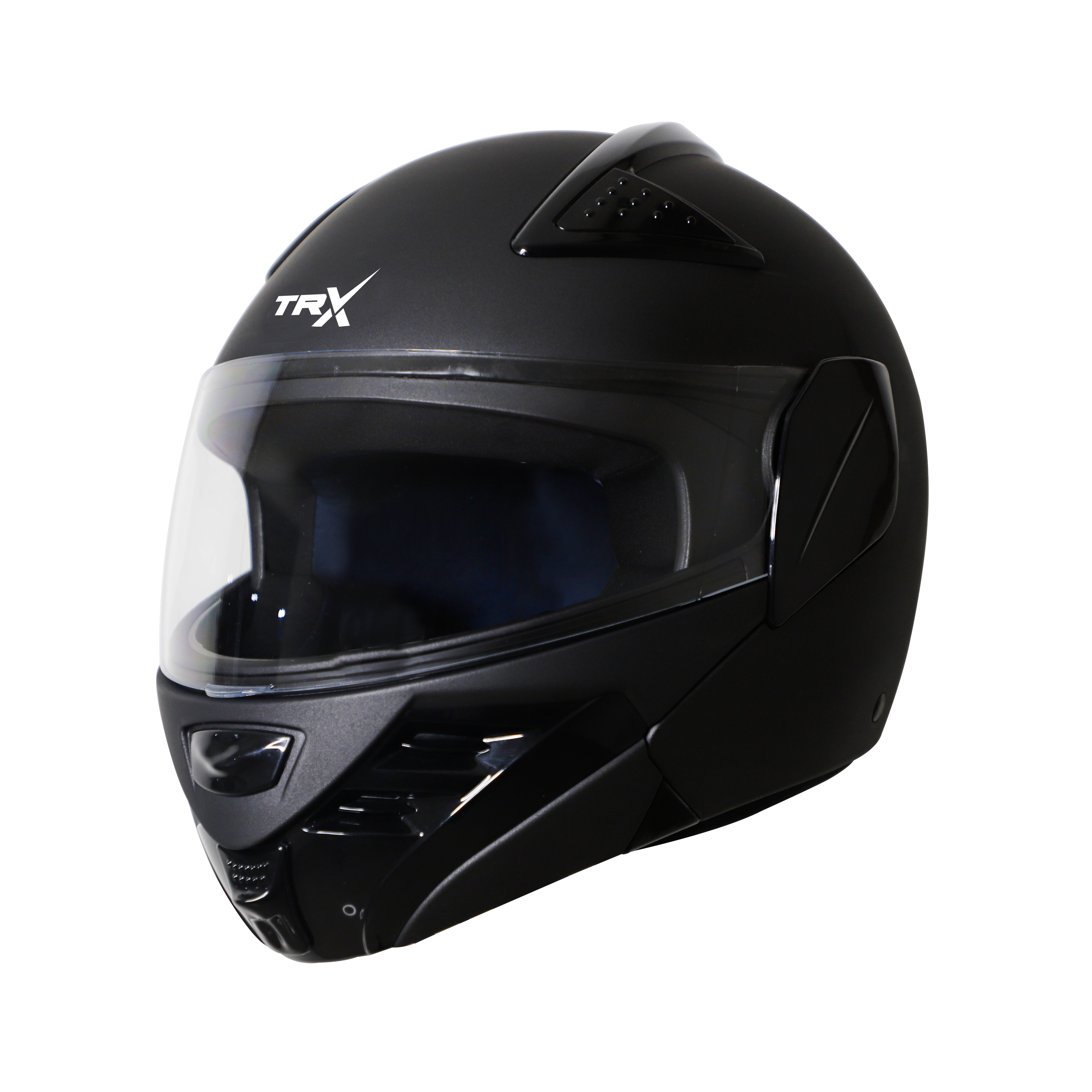 Steelbird SB-34 ISI Certified Flip-Up Helmet For Men And Women (Glossy Midnight Black With Clear Visor)