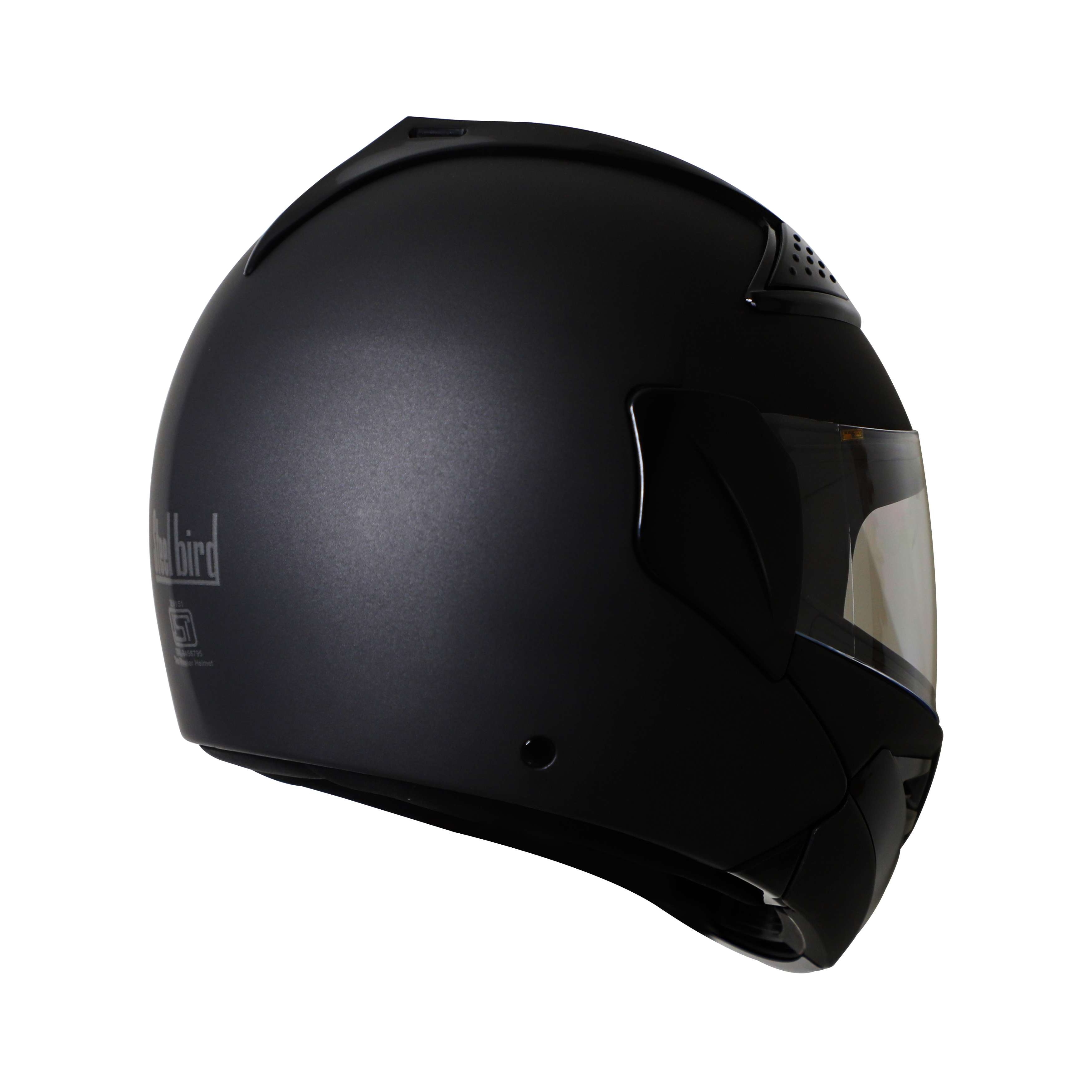 Steelbird SB-34 ISI Certified Flip-Up Helmet For Men And Women (Glossy Midnight Black With Clear Visor)