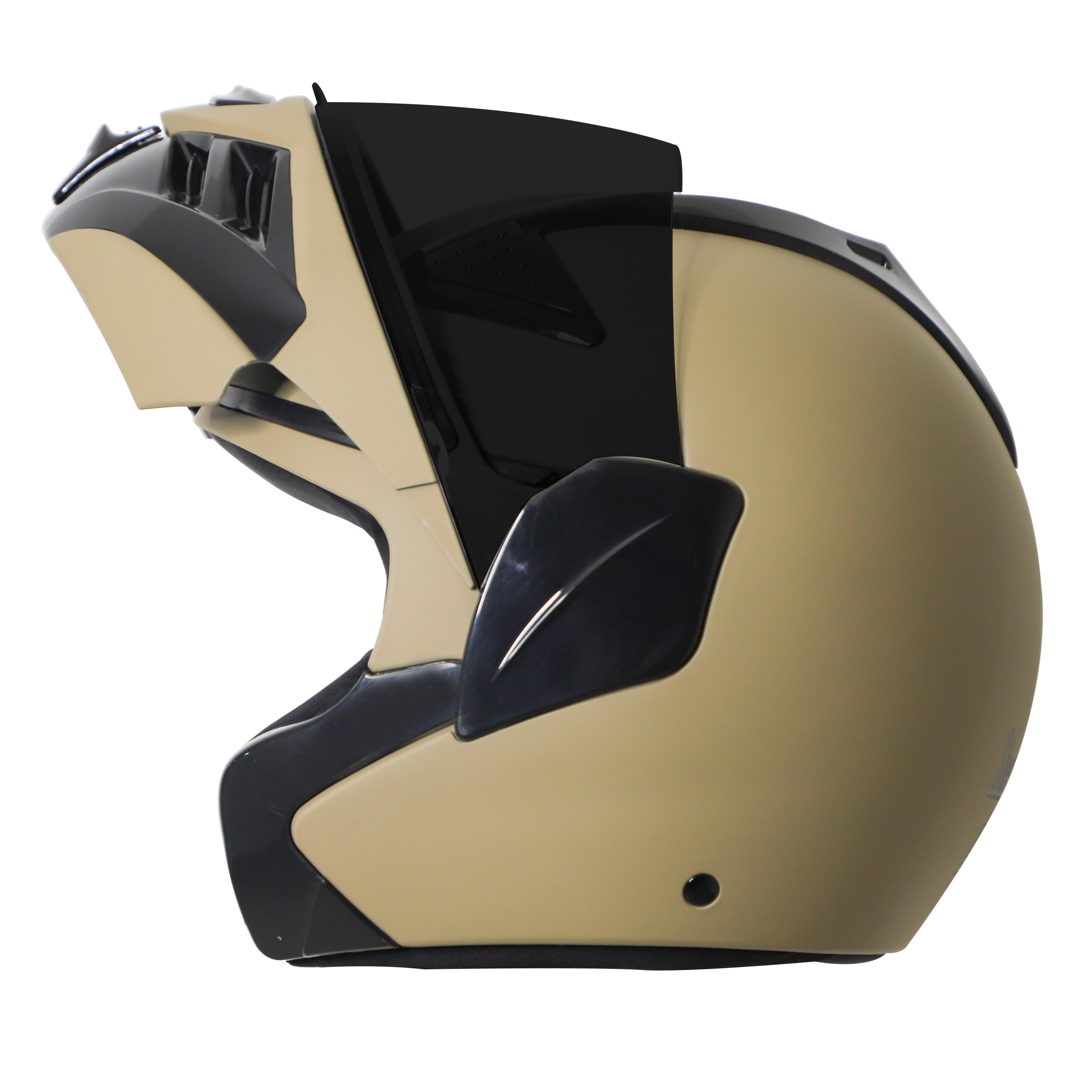 Steelbird SB-34 ISI Certified Flip-Up Helmet For Men And Women (Matt Desert Storm With Smoke Visor)