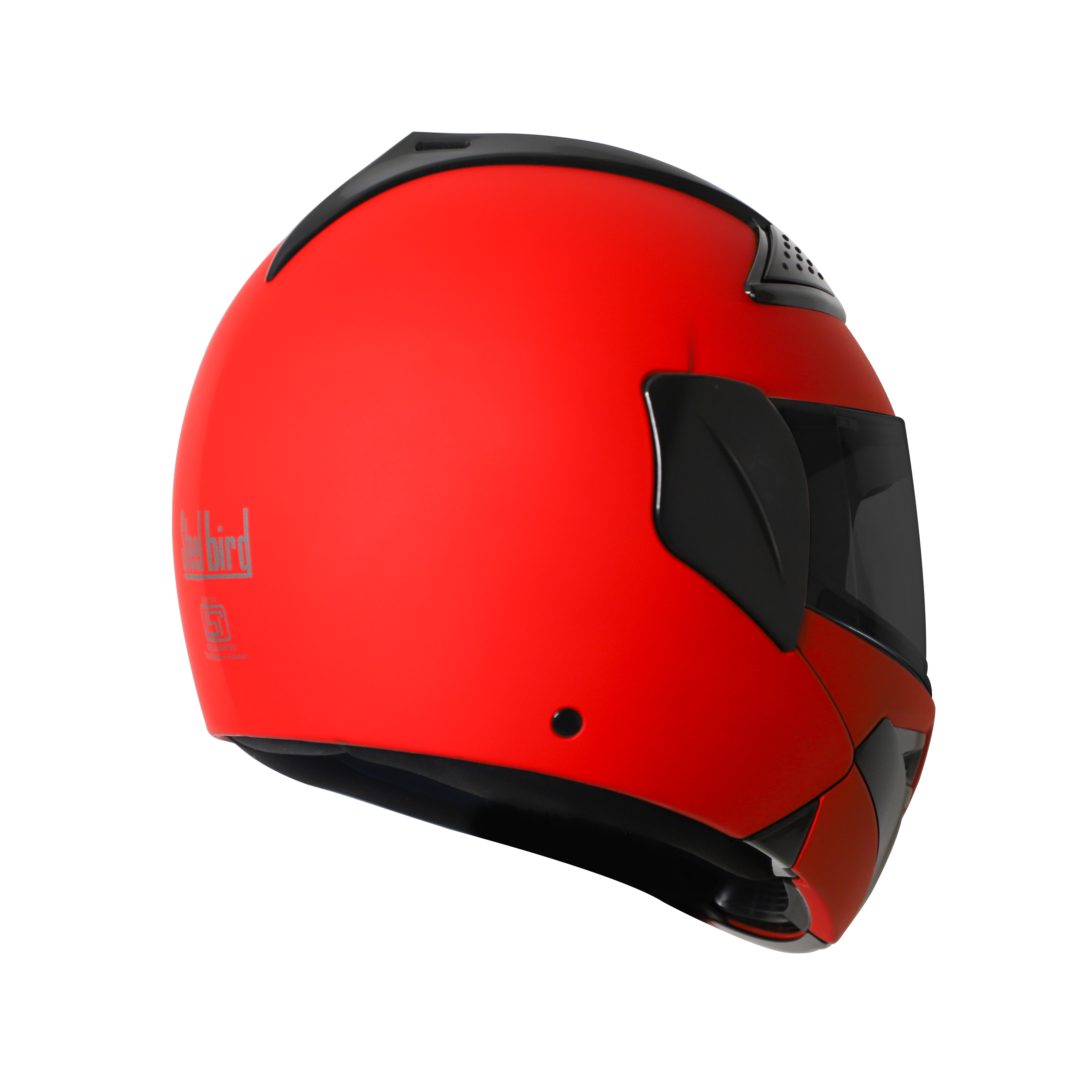 Steelbird SB-34 ISI Certified Flip-Up Helmet For Men And Women (Matt Sports Red With Smoke Visor)