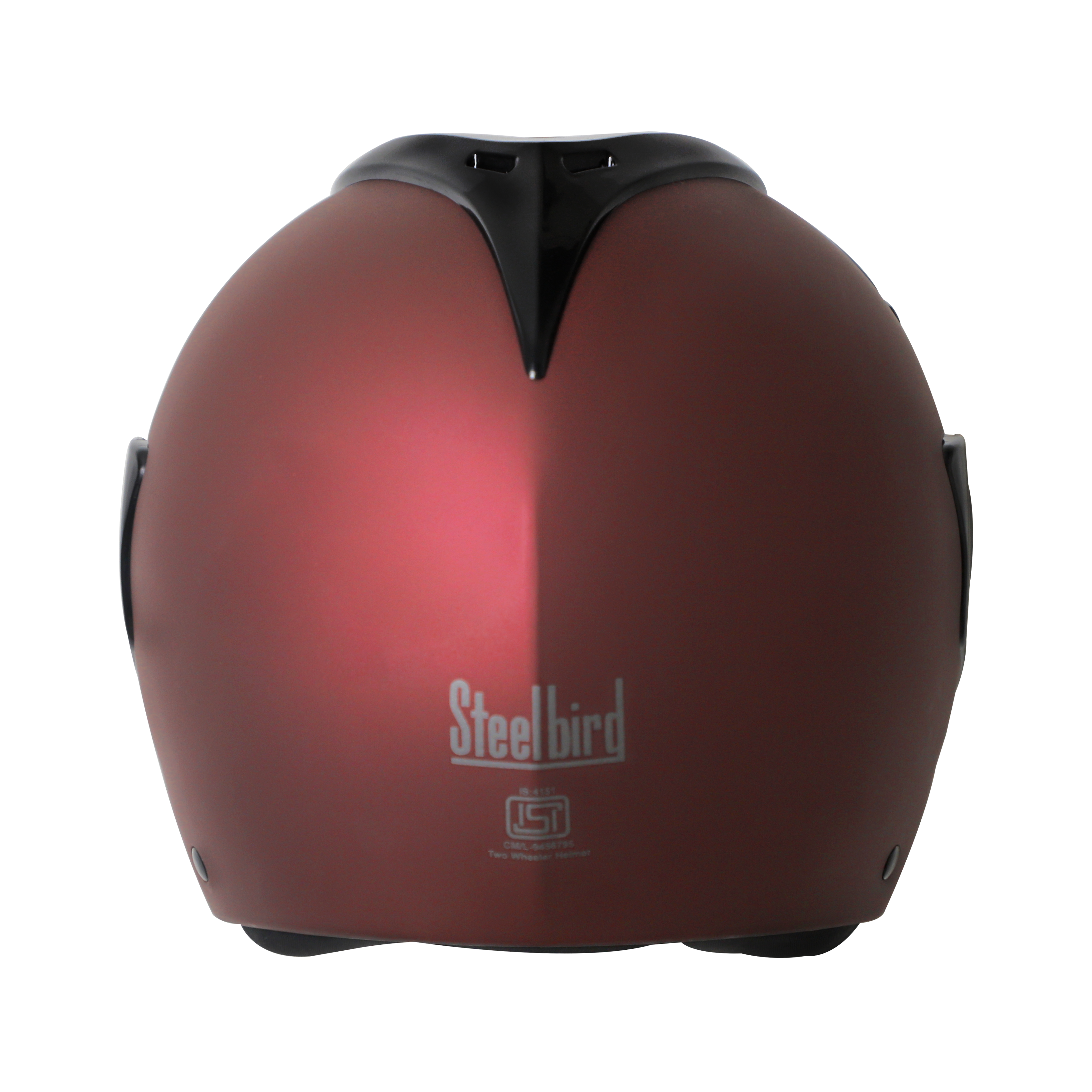 Steelbird SB-34 ISI Certified Flip-Up Helmet For Men And Women (Matt Maroon With Smoke Visor)