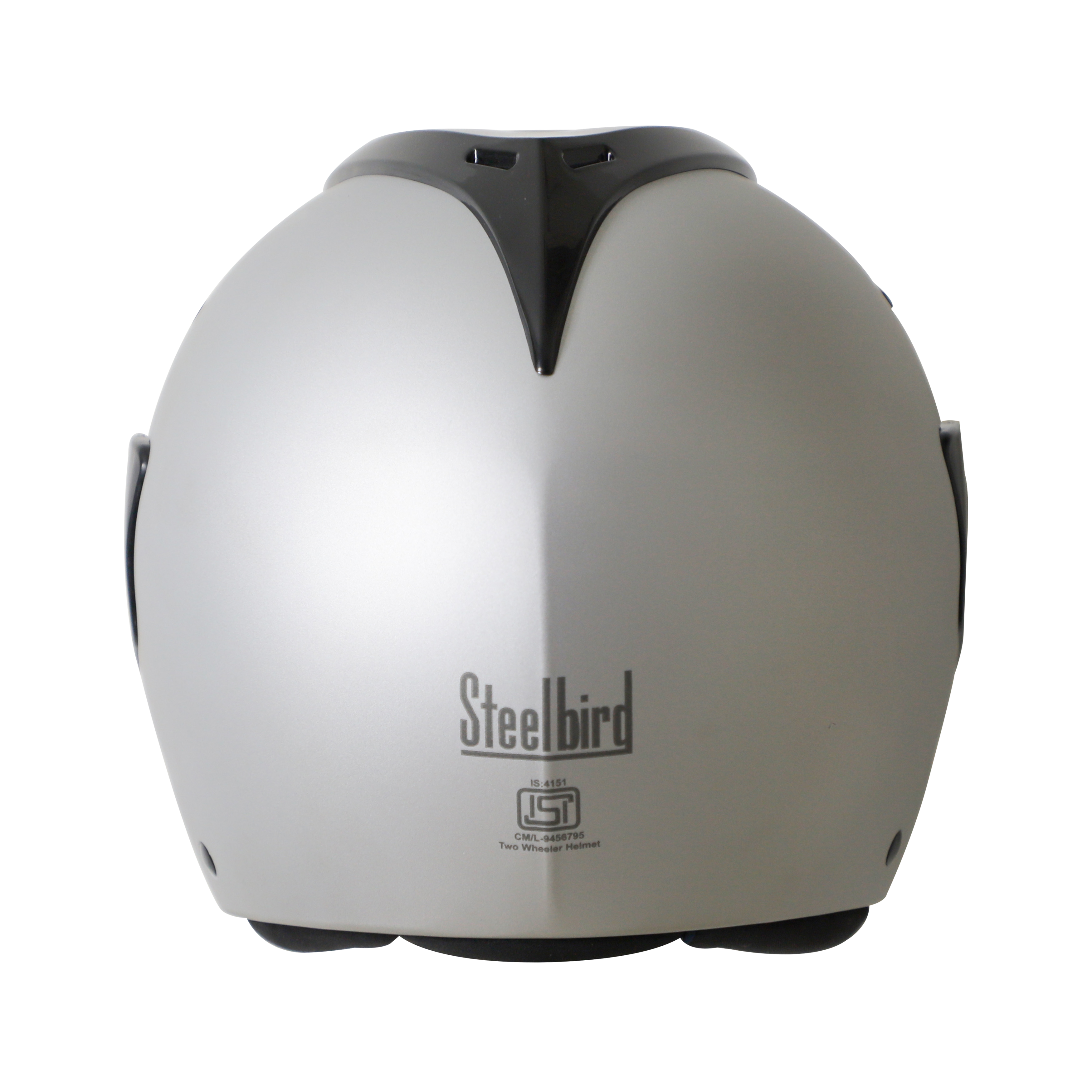Steelbird SB-34 ISI Certified Flip-Up Helmet For Men And Women (Glossy Silver With Smoke Visor)