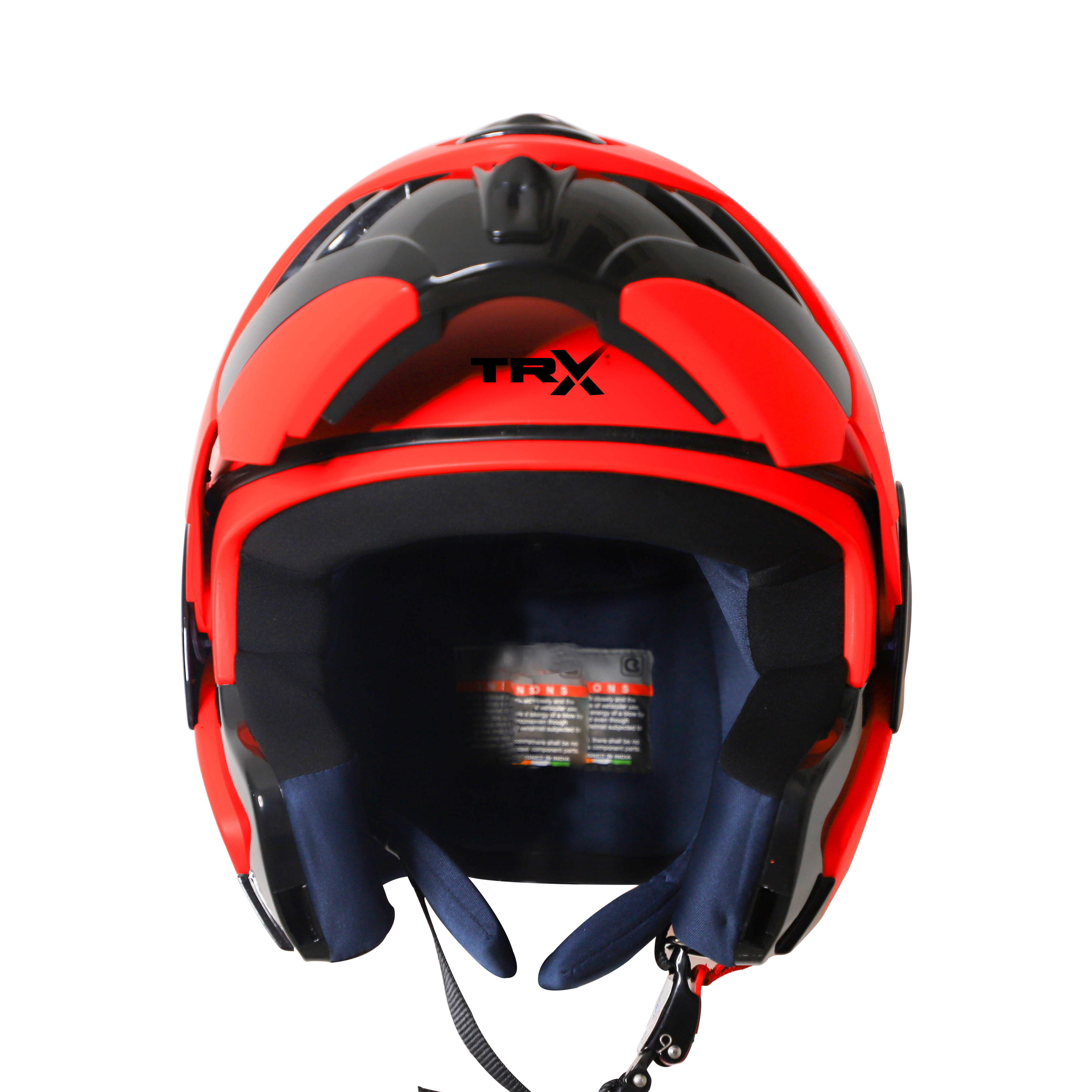 Steelbird SB-34 ISI Certified Flip-Up Helmet For Men And Women (Glossy Fluo Red With Smoke Visor)