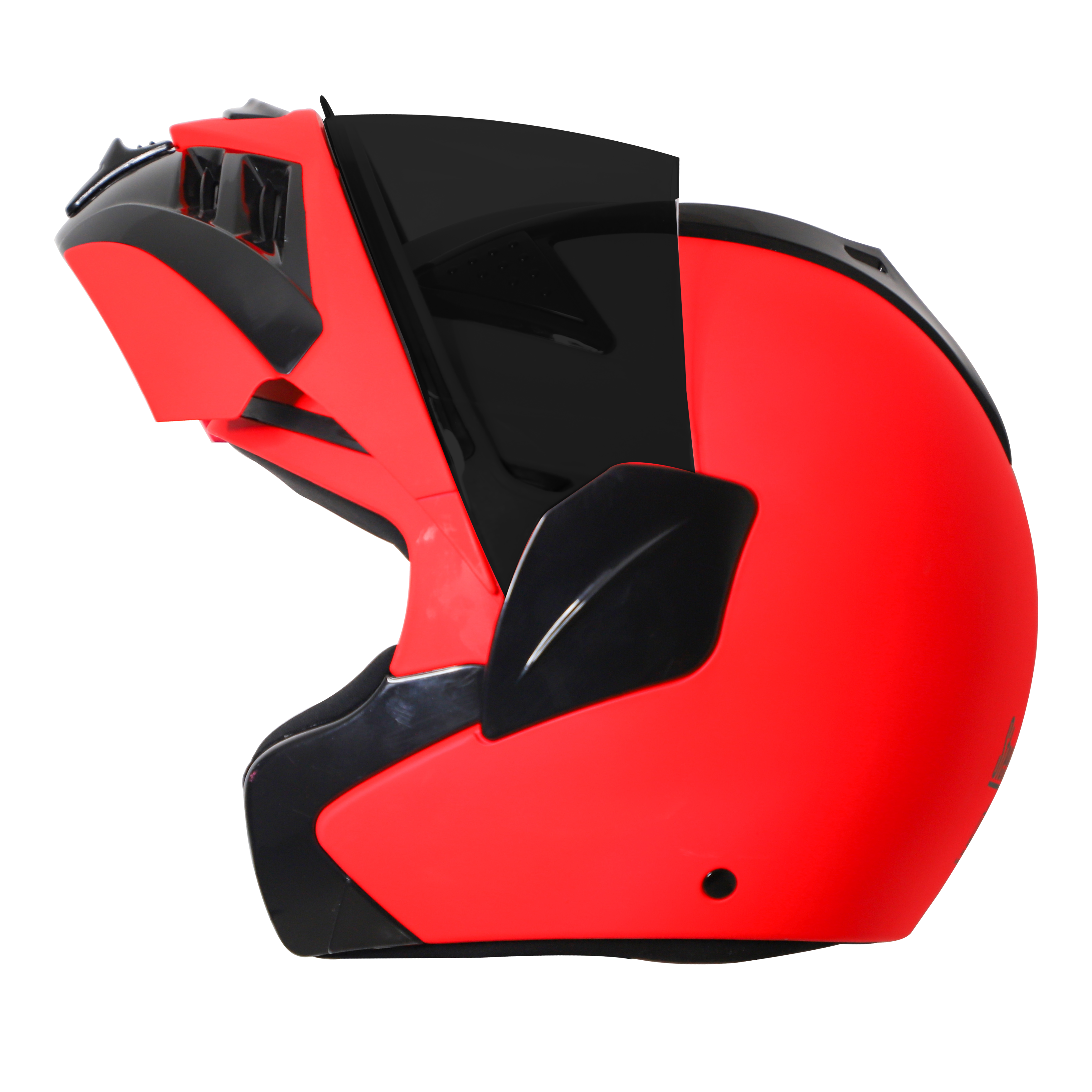 Steelbird SB-34 ISI Certified Flip-Up Helmet For Men And Women (Glossy Fluo Watermelon With Smoke Visor)