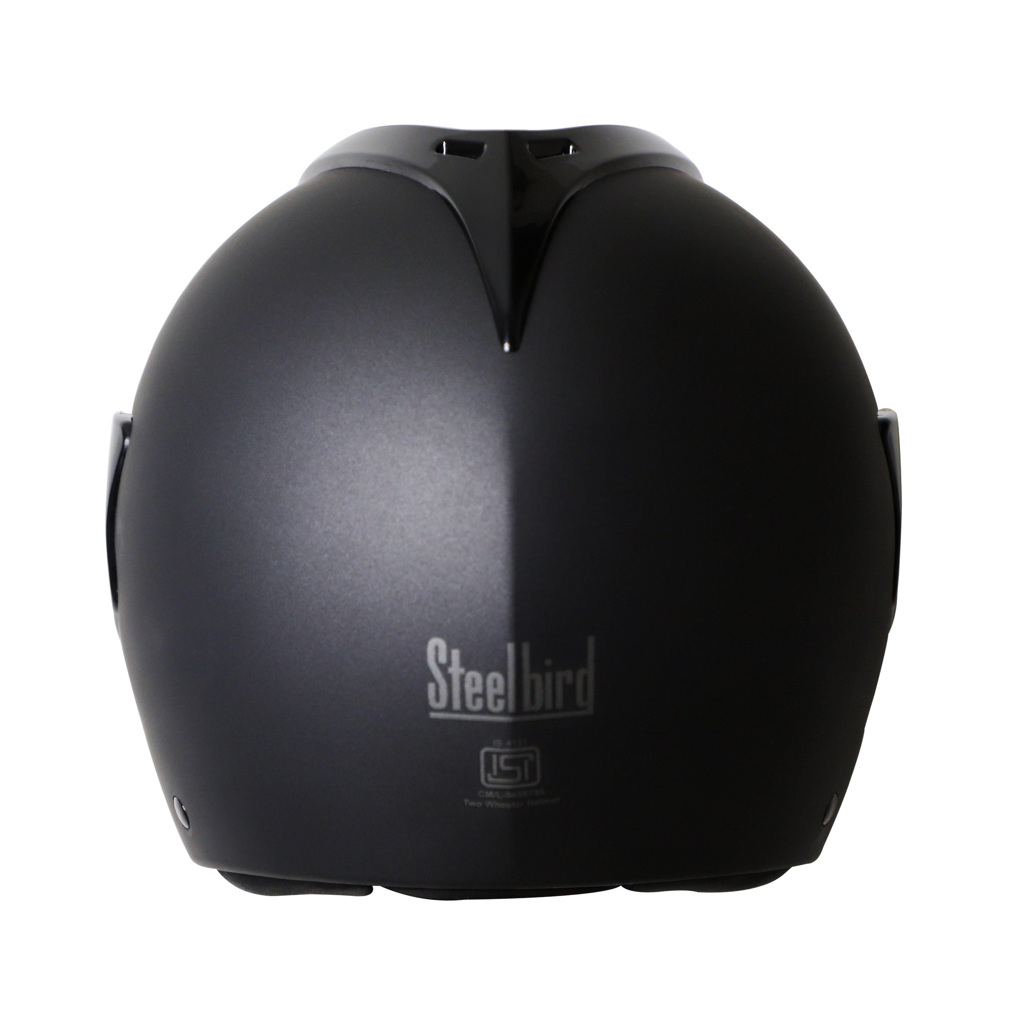 Steelbird SB-34 TRX ISI Certified Flip-Up Helmet For Men And Women (Matt Midnight Black With Chrome Gold Visor)