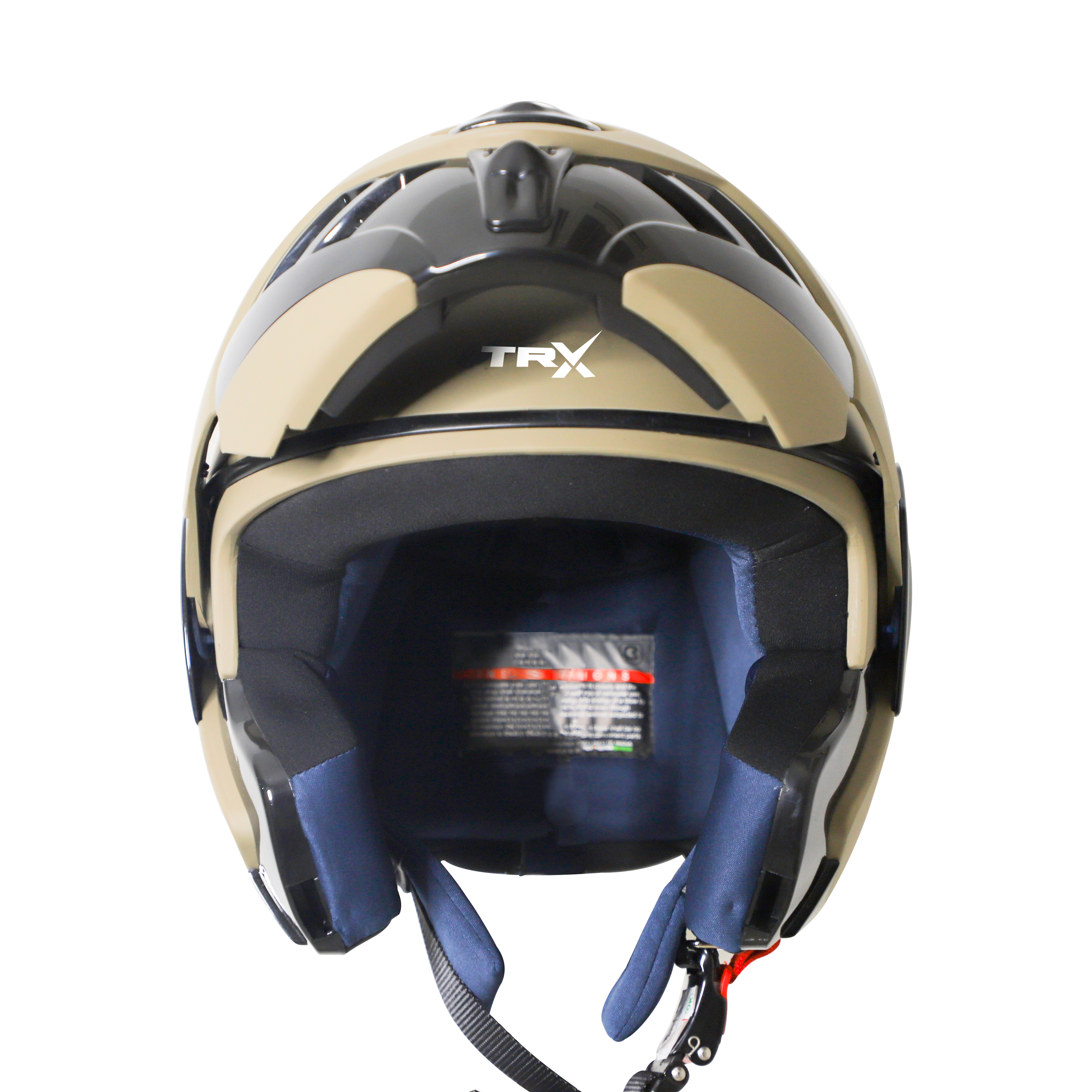 Steelbird SB-34 TRX ISI Certified Flip-Up Helmet For Men And Women (Matt Desert Storm With Chrome Gold Visor)