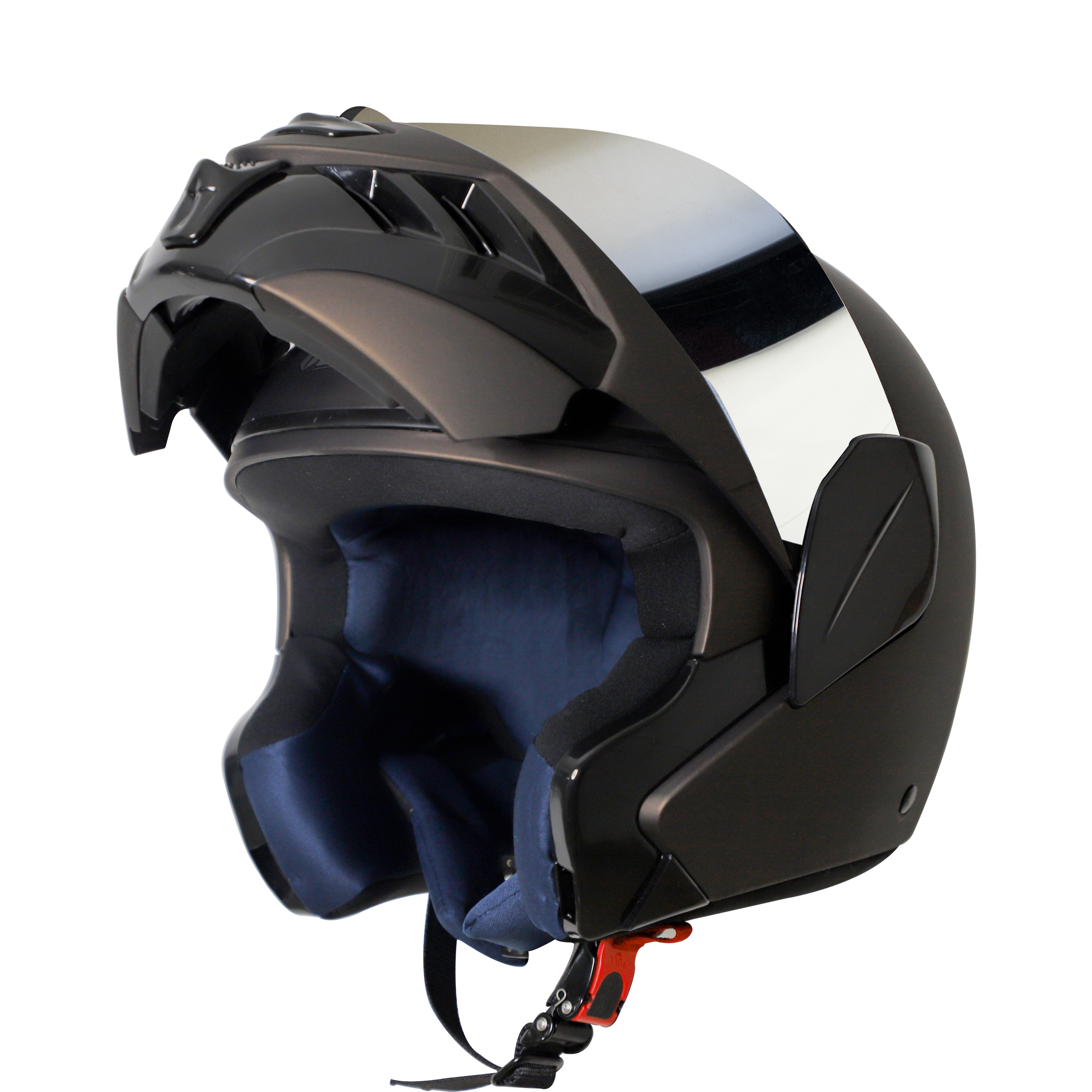 Steelbird SB-34 TRX ISI Certified Flip-Up Helmet For Men And Women (Matt Royal Brown With Chrome Silver Visor)