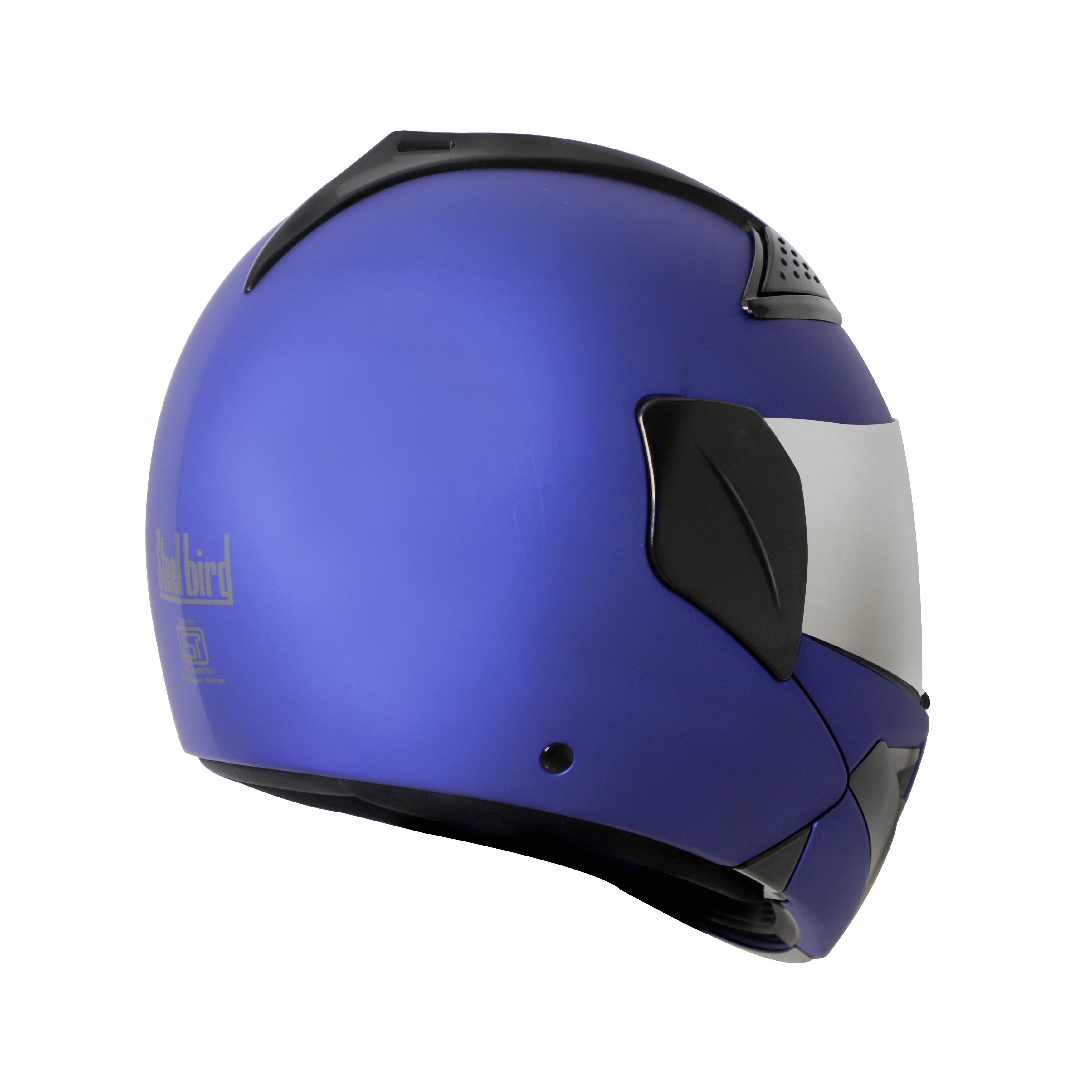 Steelbird SB-34 ISI Certified Flip-Up Helmet For Men And Women (Glossy Y.Blue With Chrome Silver Visor)