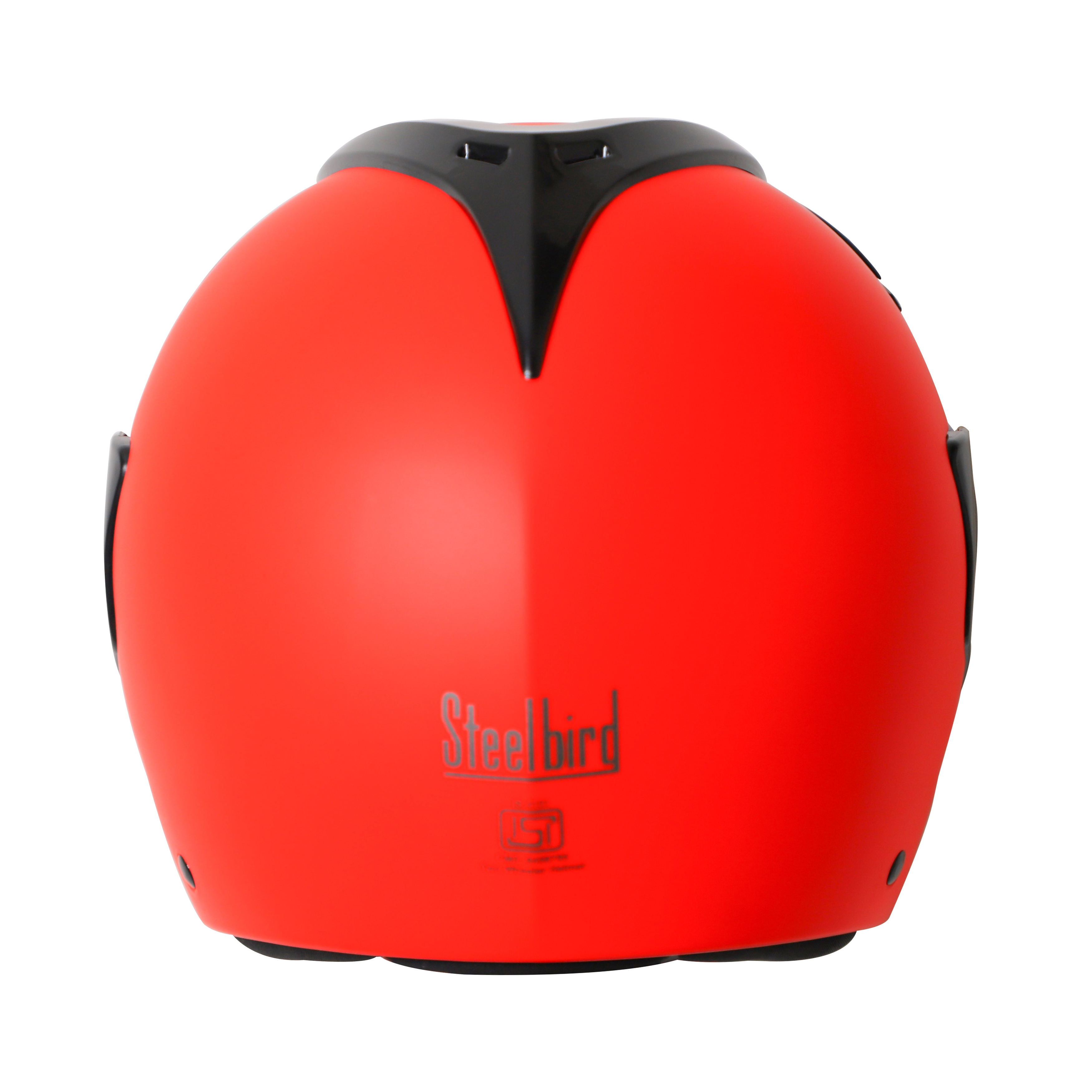 Steelbird SB-34 ISI Certified Flip-Up Helmet For Men And Women (Glossy Fluo Red With Chrome Gold Visor)