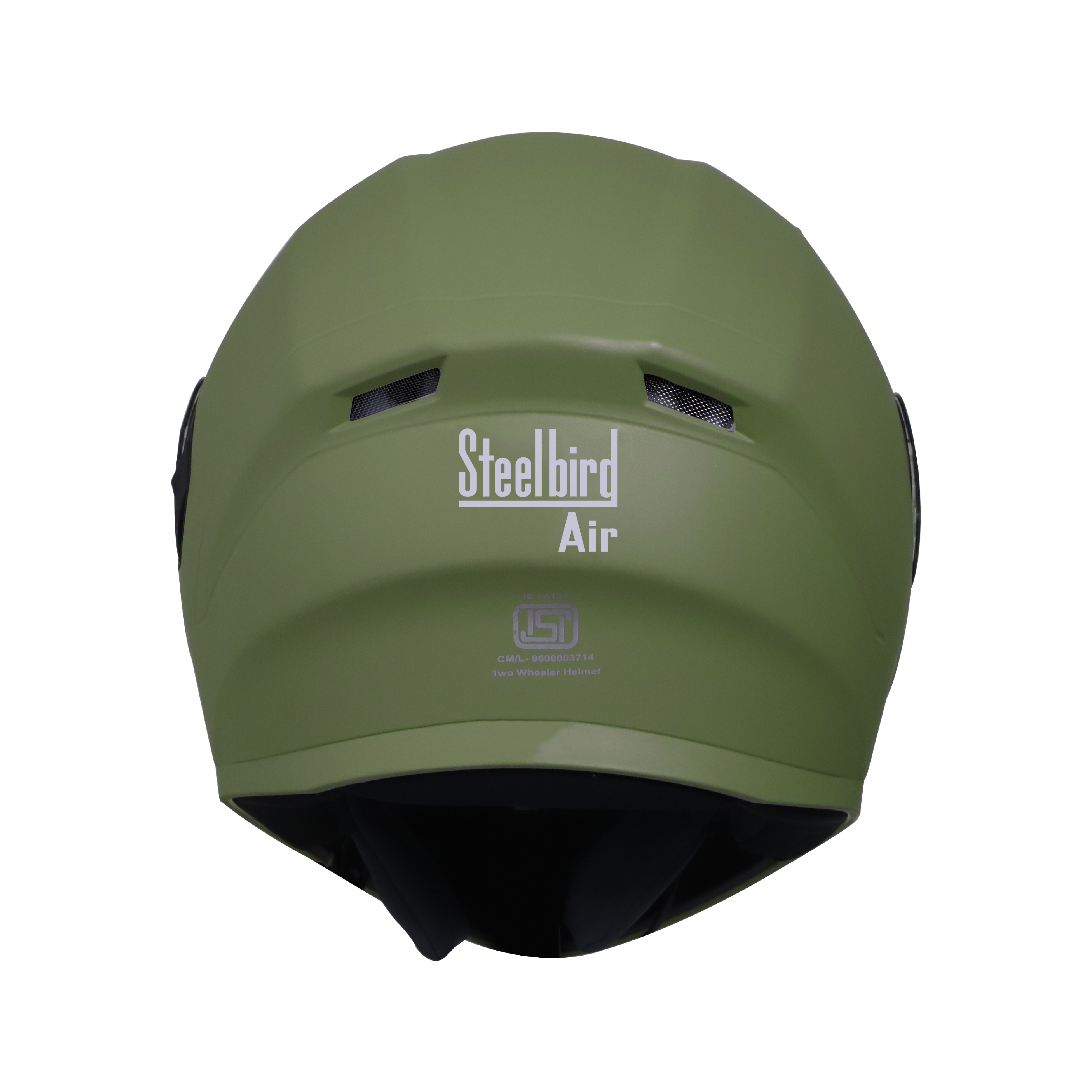 Steelbird SBA-21 GT Full Face ISI Certified Helmet (Matt Battle Green With Clear Visor)