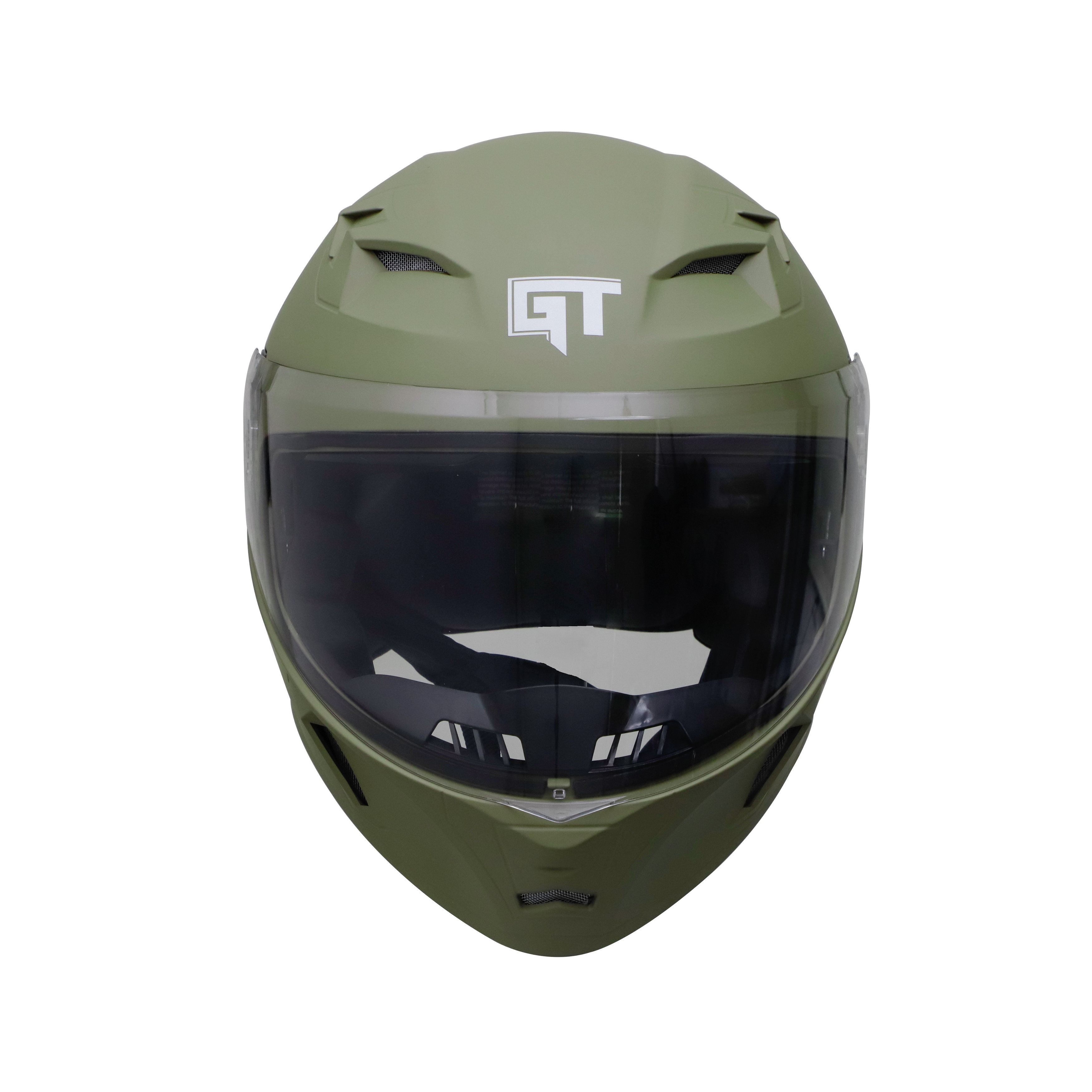 Steelbird SBA-21 GT Full Face ISI Certified Helmet (Matt Battle Green With Clear Visor)