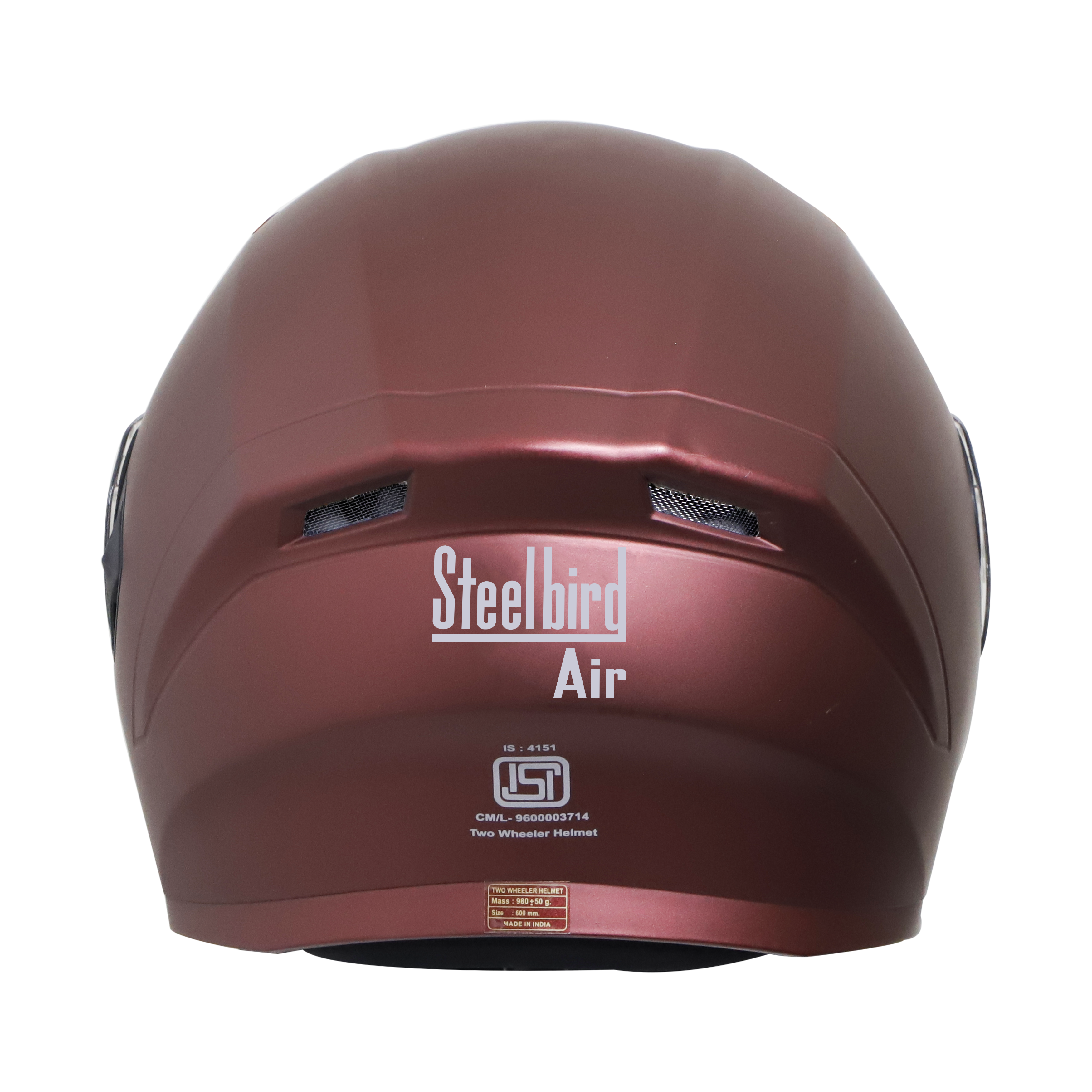 Steelbird SBA-21 GT Full Face ISI Certified Helmet (Matt Maroon With Clear Visor)