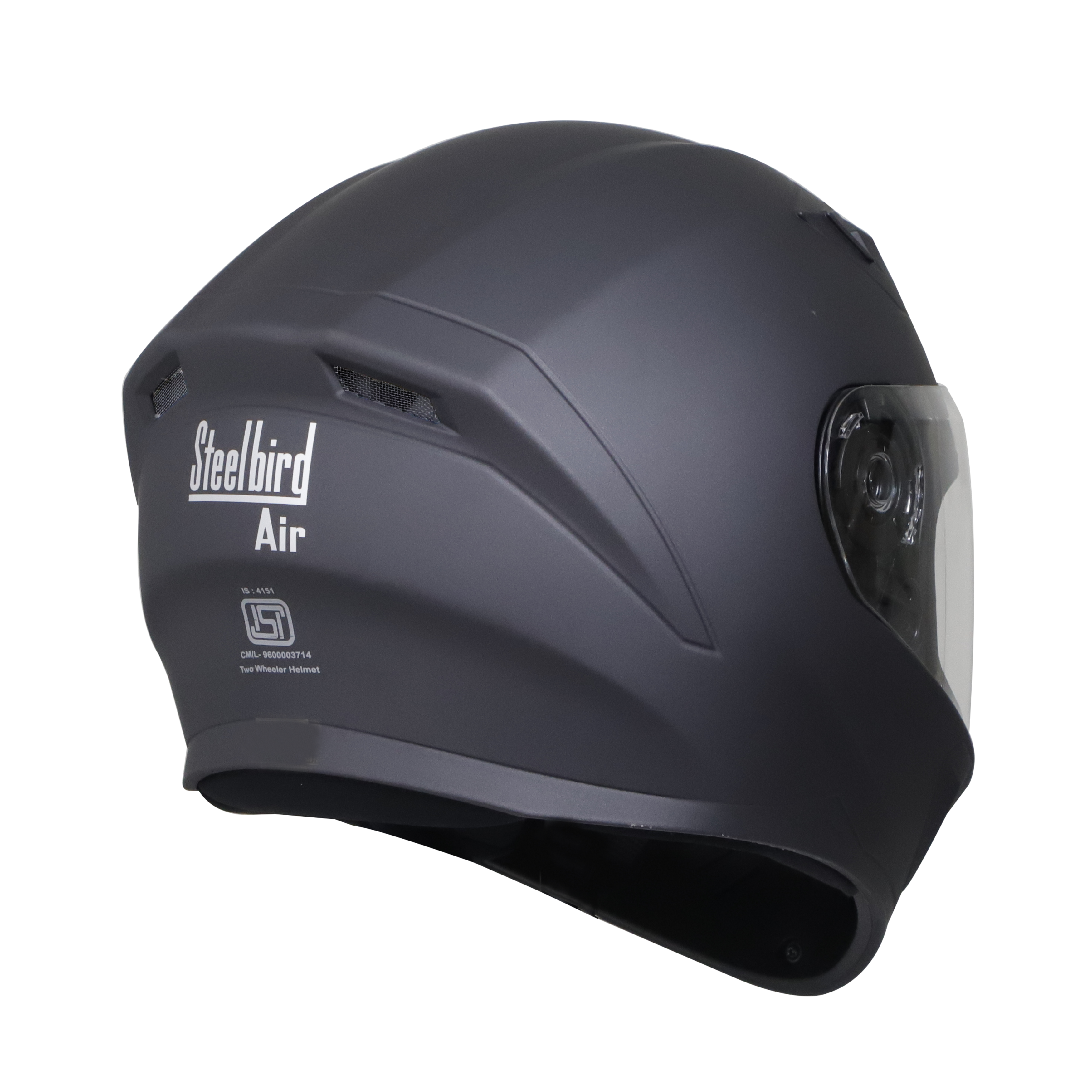 Steelbird SBA-21 GT Full Face ISI Certified Helmet (Matt H. Grey With Clear Visor)