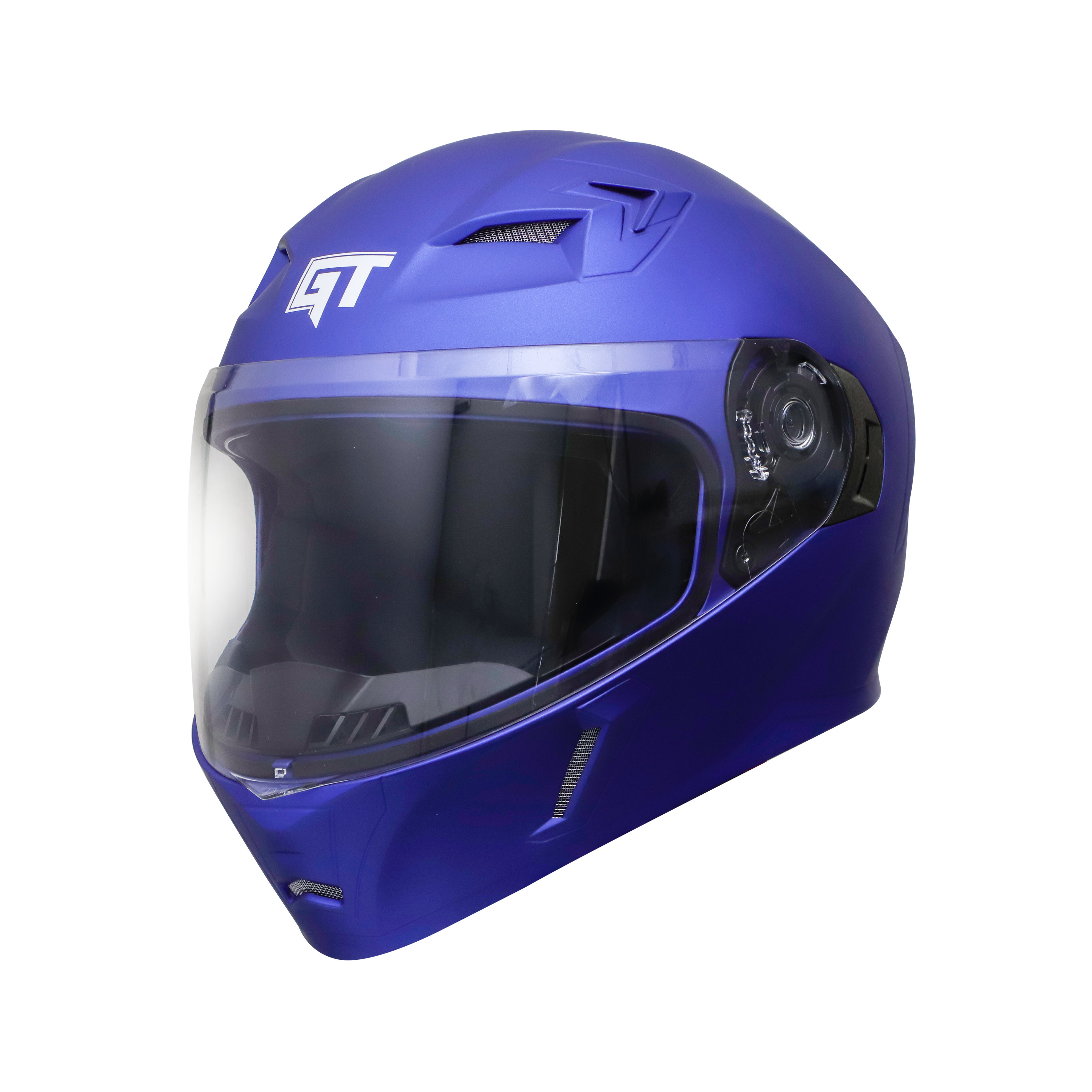 Steelbird SBA-21 GT Full Face ISI Certified Helmet (Matt Y. Blue With Clear Visor)