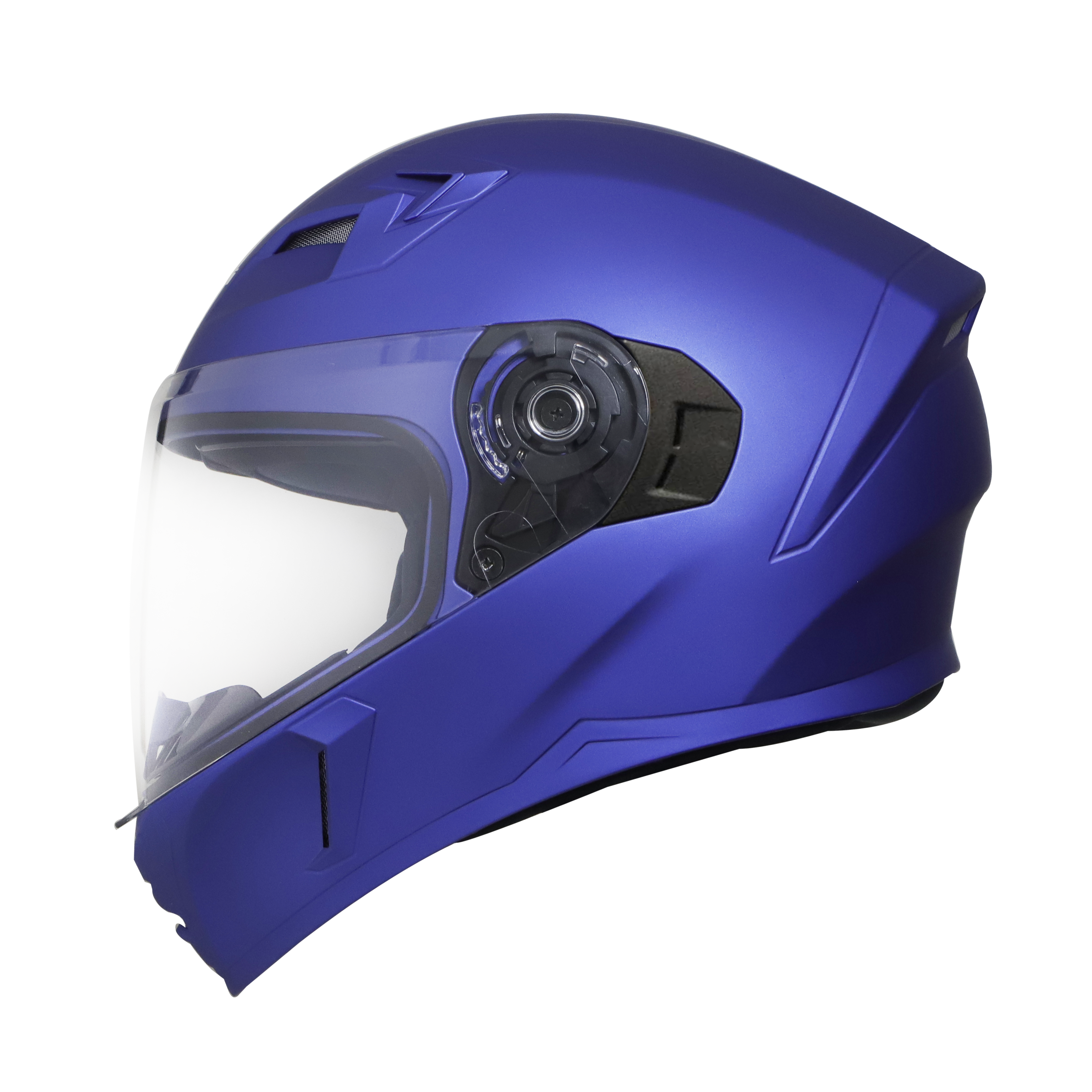Steelbird SBA-21 GT Full Face ISI Certified Helmet (Matt Y. Blue With Clear Visor)