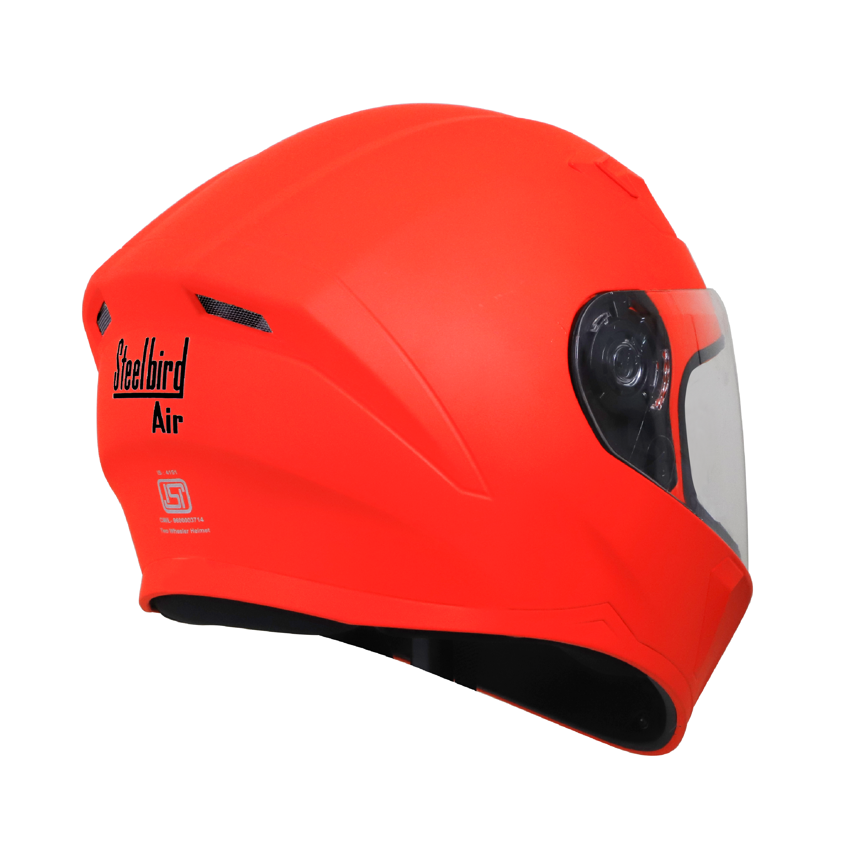 Steelbird SBA-21 GT Full Face ISI Certified Helmet (Glossy Fluo Red With Clear Visor)
