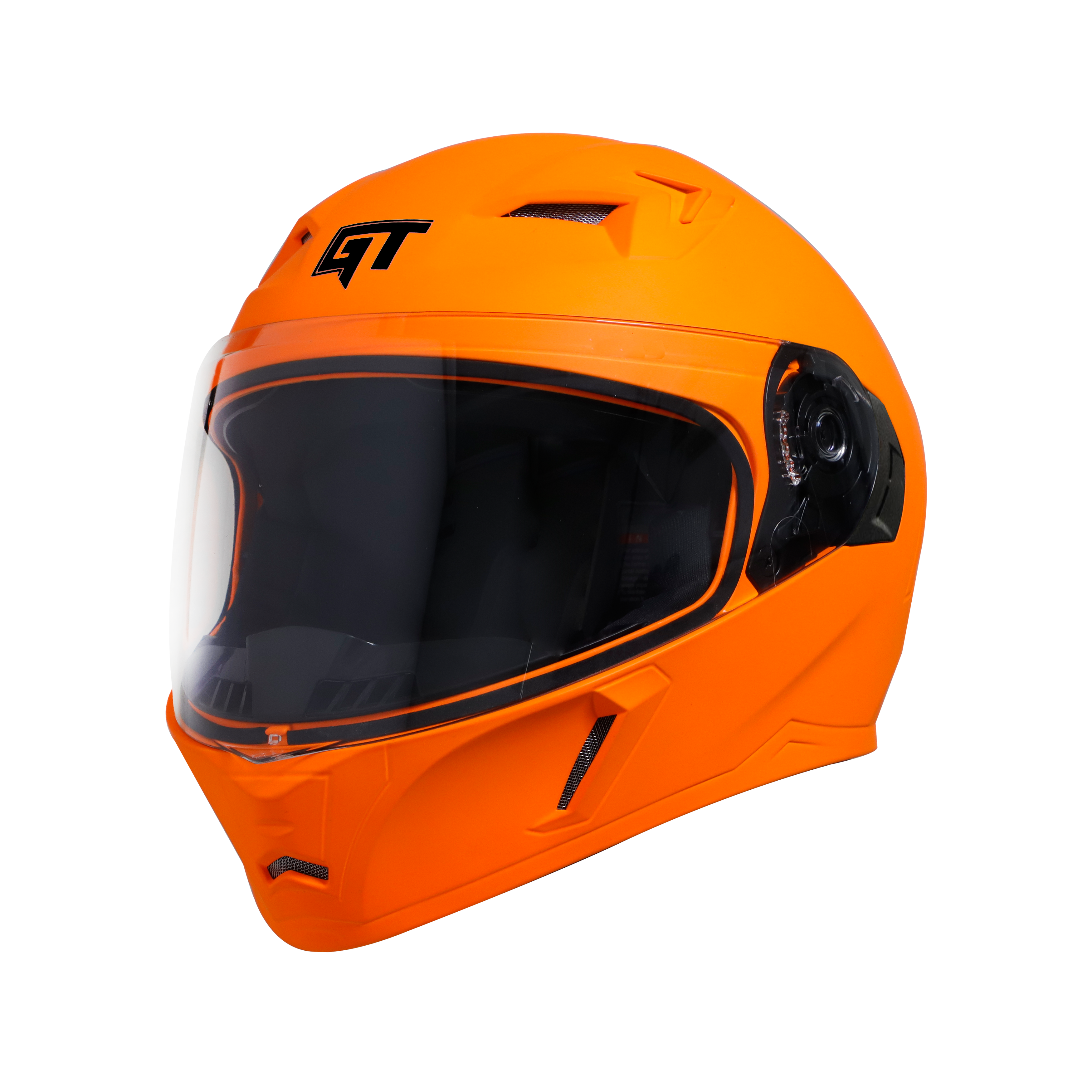 Steelbird SBA-21 GT Full Face ISI Certified Helmet (Glossy Fluo Orange With Clear Visor)